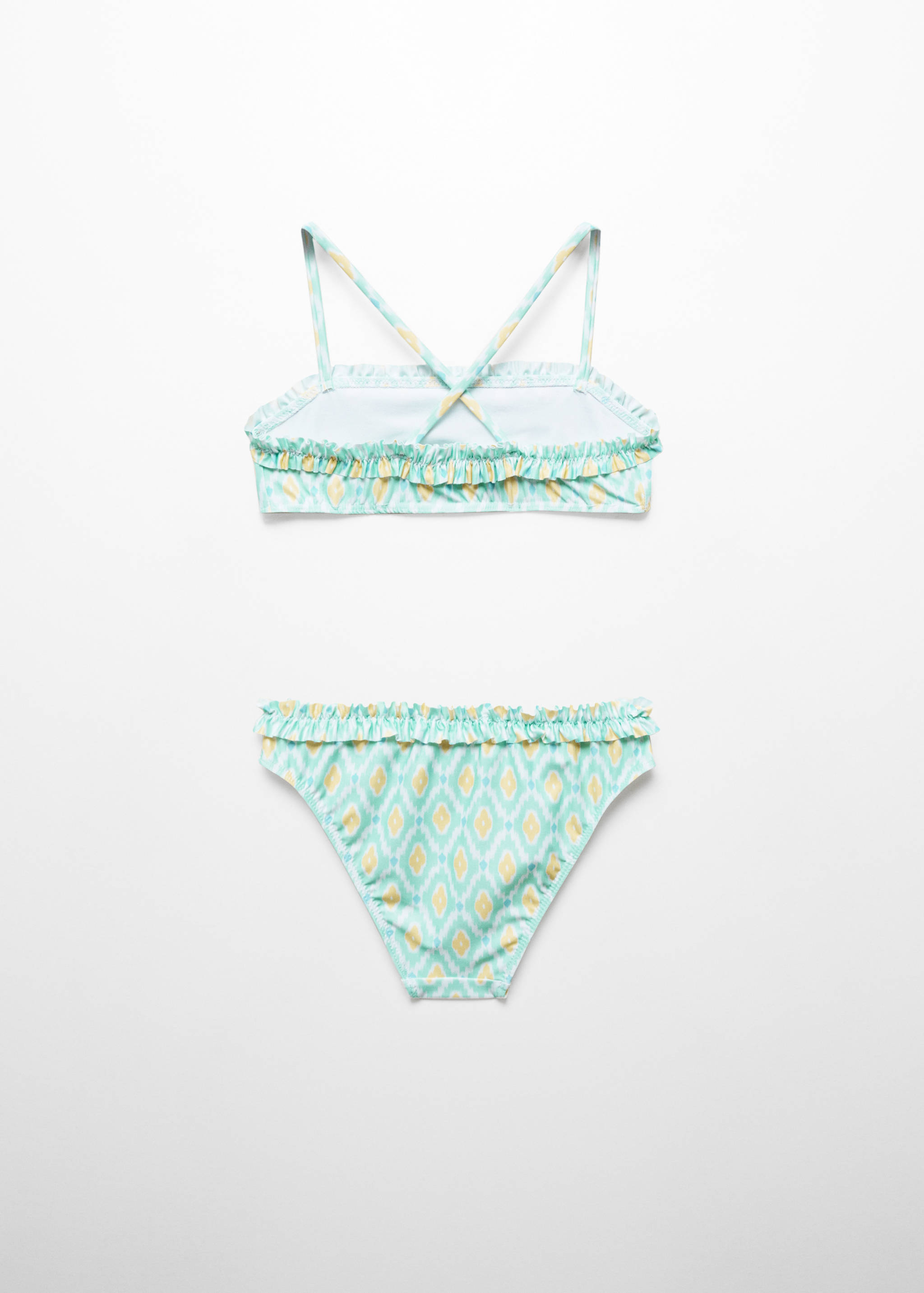 Bikini mit Blumenmuster - Rückseite des Artikels