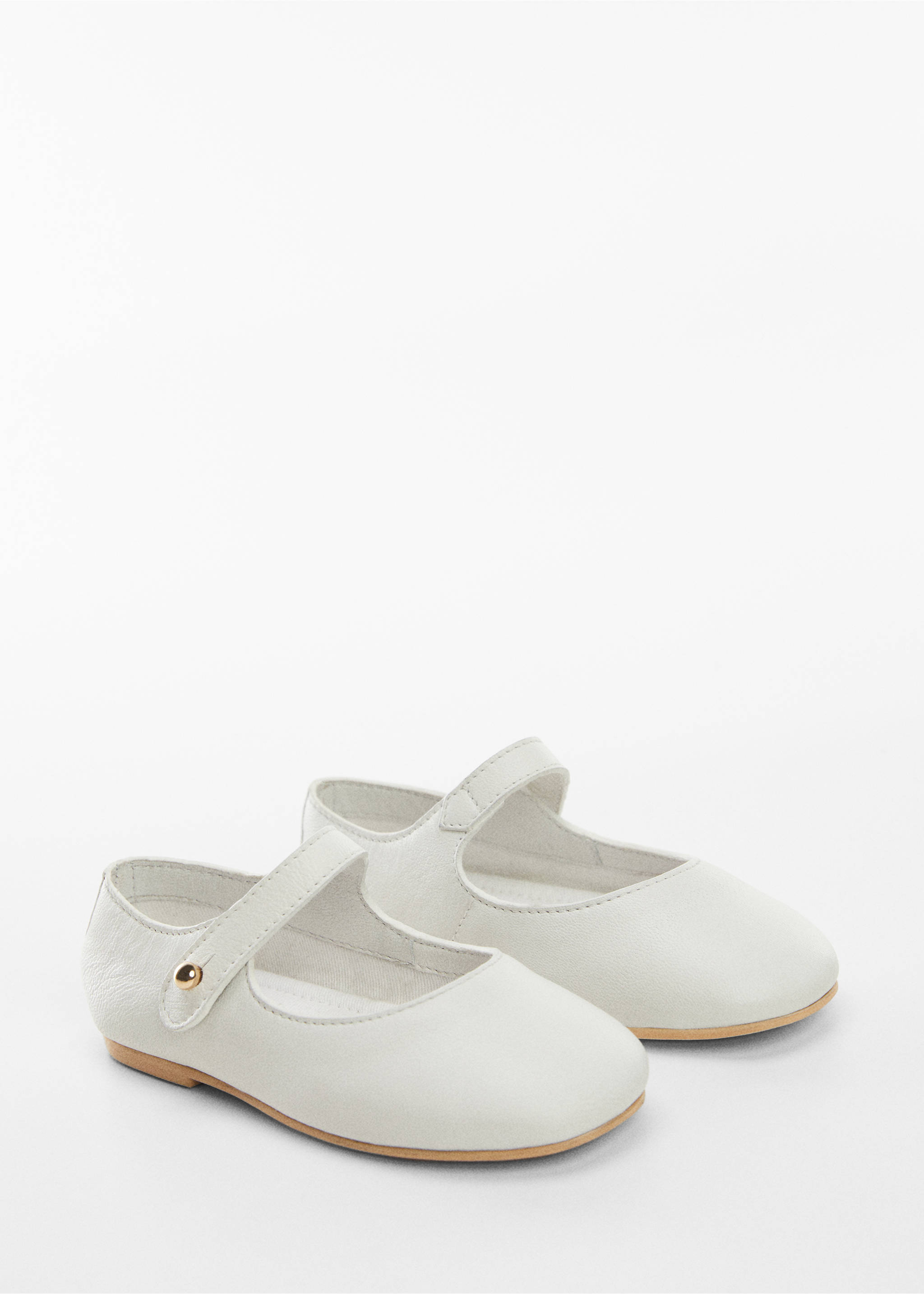 Leather ballet flats - Medium plane, White. Ref: 67036030-00.