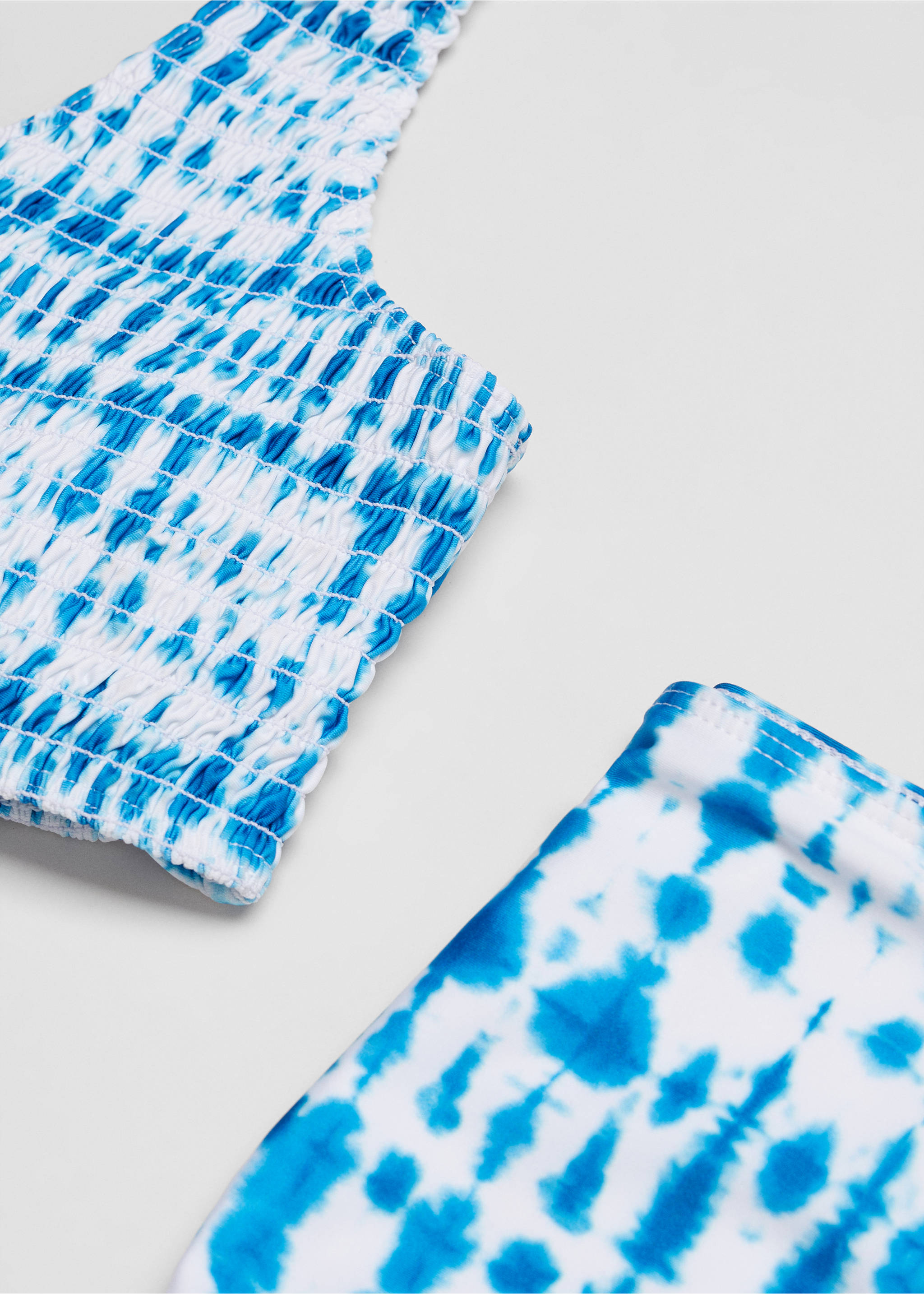 Bikini o asymetrycznym kroju z nadrukiem - Szczegóły artykułu 8, Turkusowy. Ref: 67036044-00.