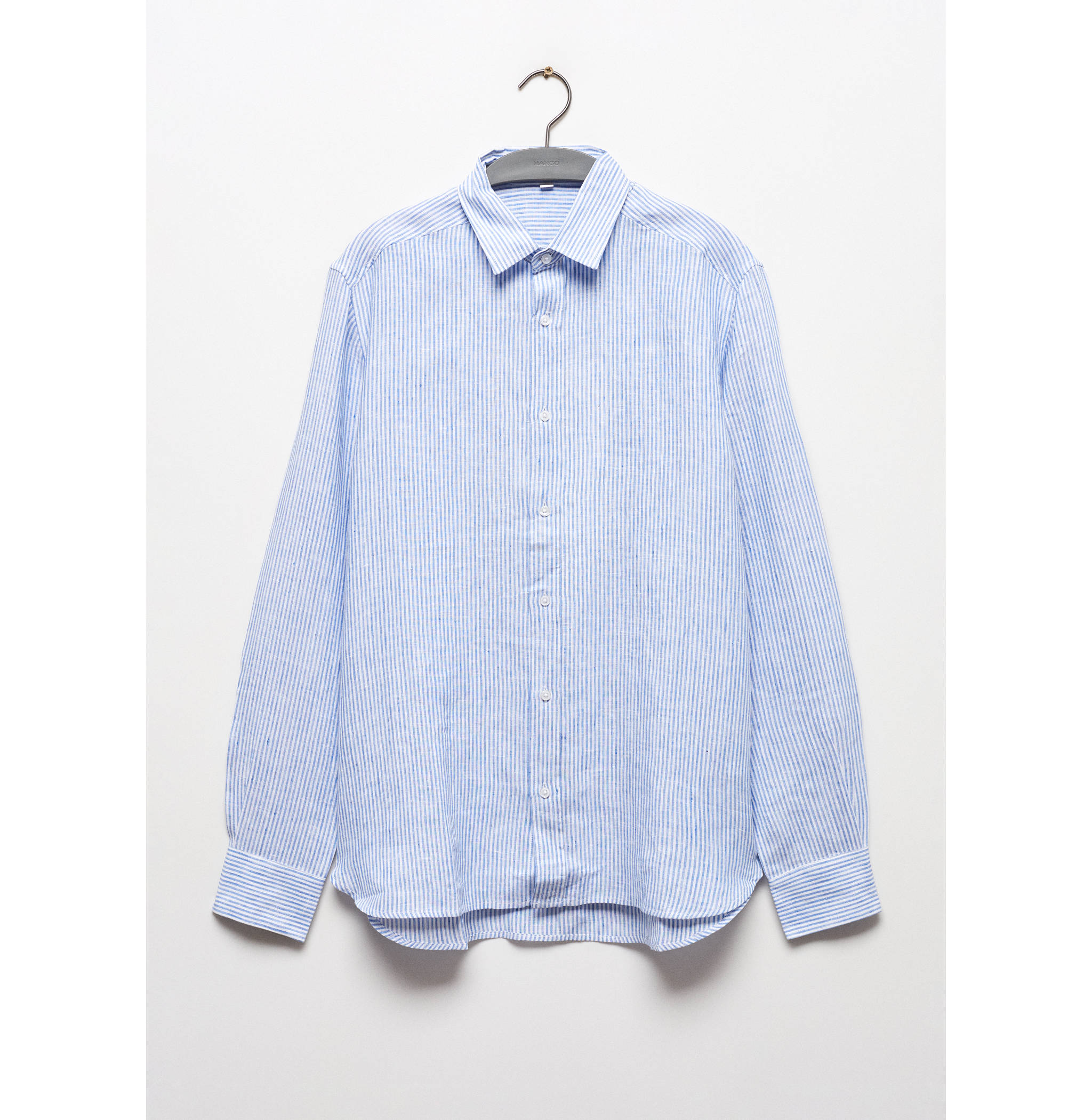 Striped linen-blend shirt - Article without model