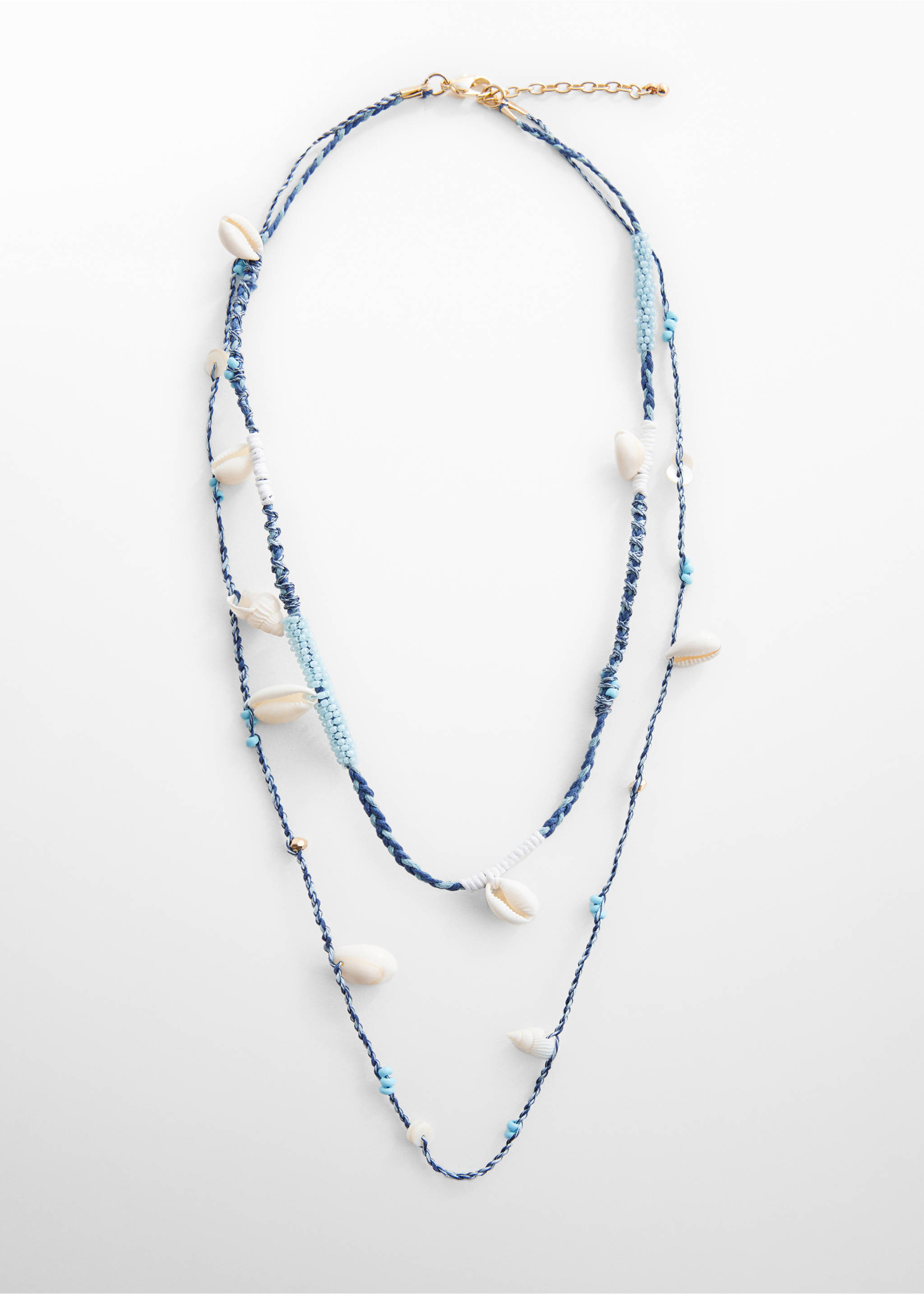 Shells bead necklace - Article without model, Blue. Ref: 67036049-00.