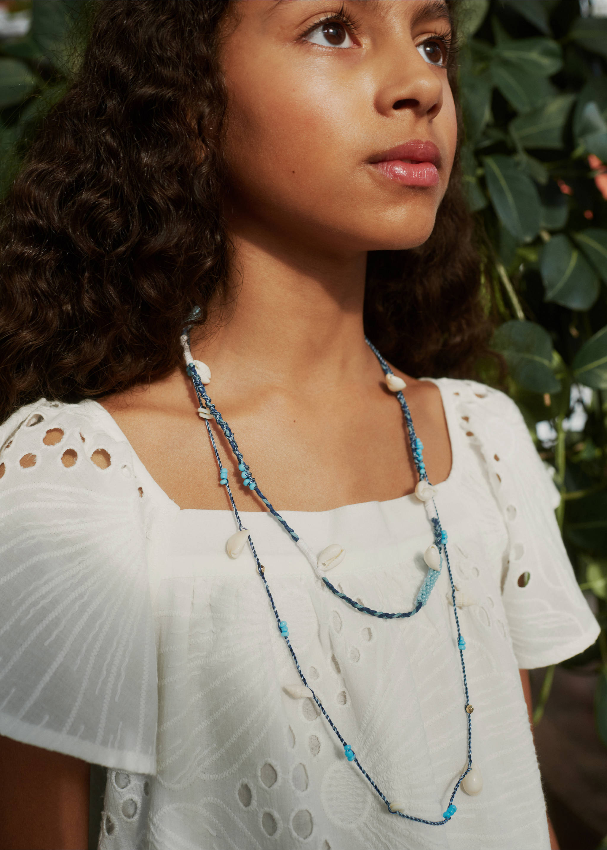 Shells bead necklace - Details of the article 5, Blue. Ref: 67036049-00.