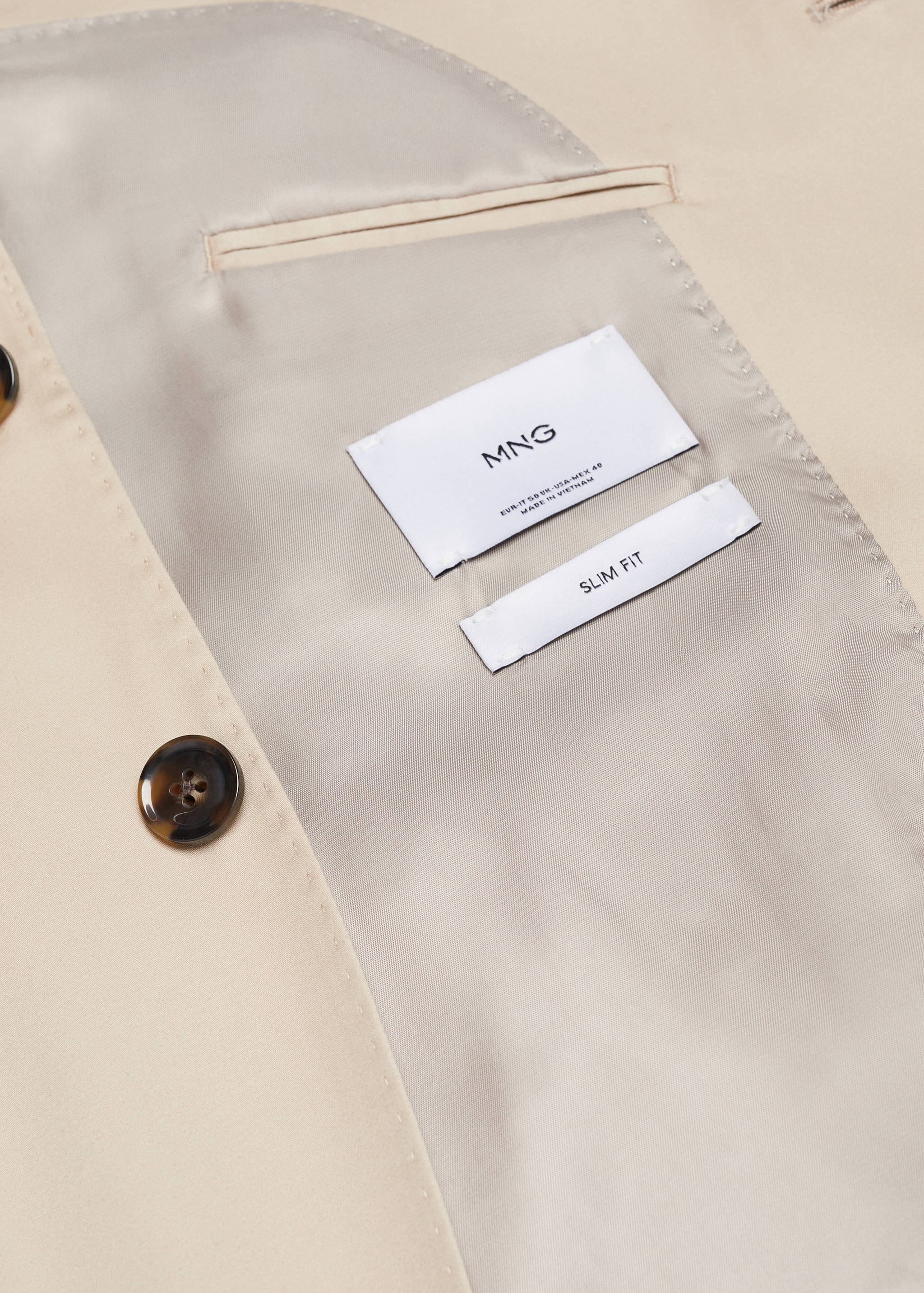Slim fit cotton blazer - Details of the article 8