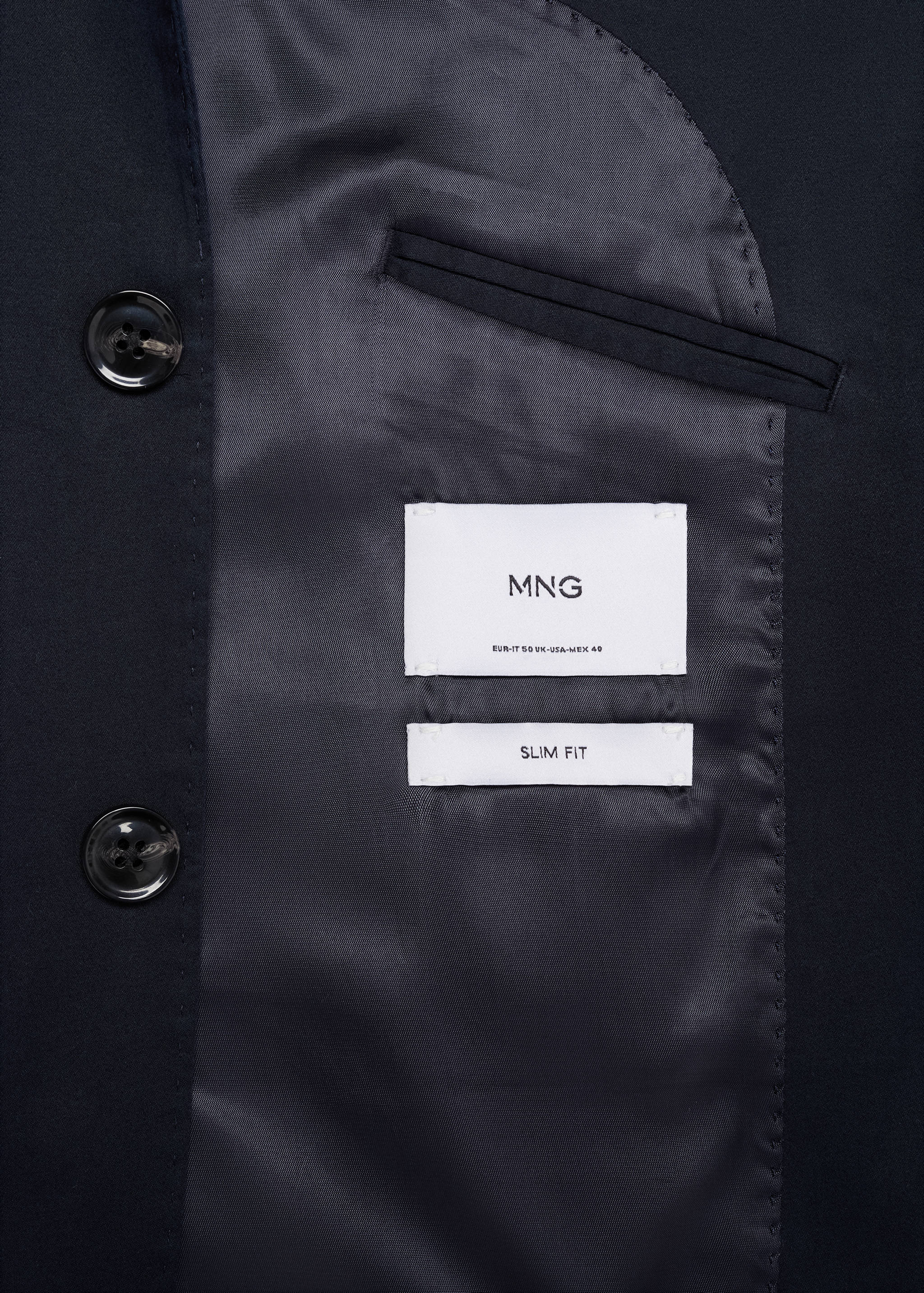 Slim fit cotton blazer - Details of the article 0