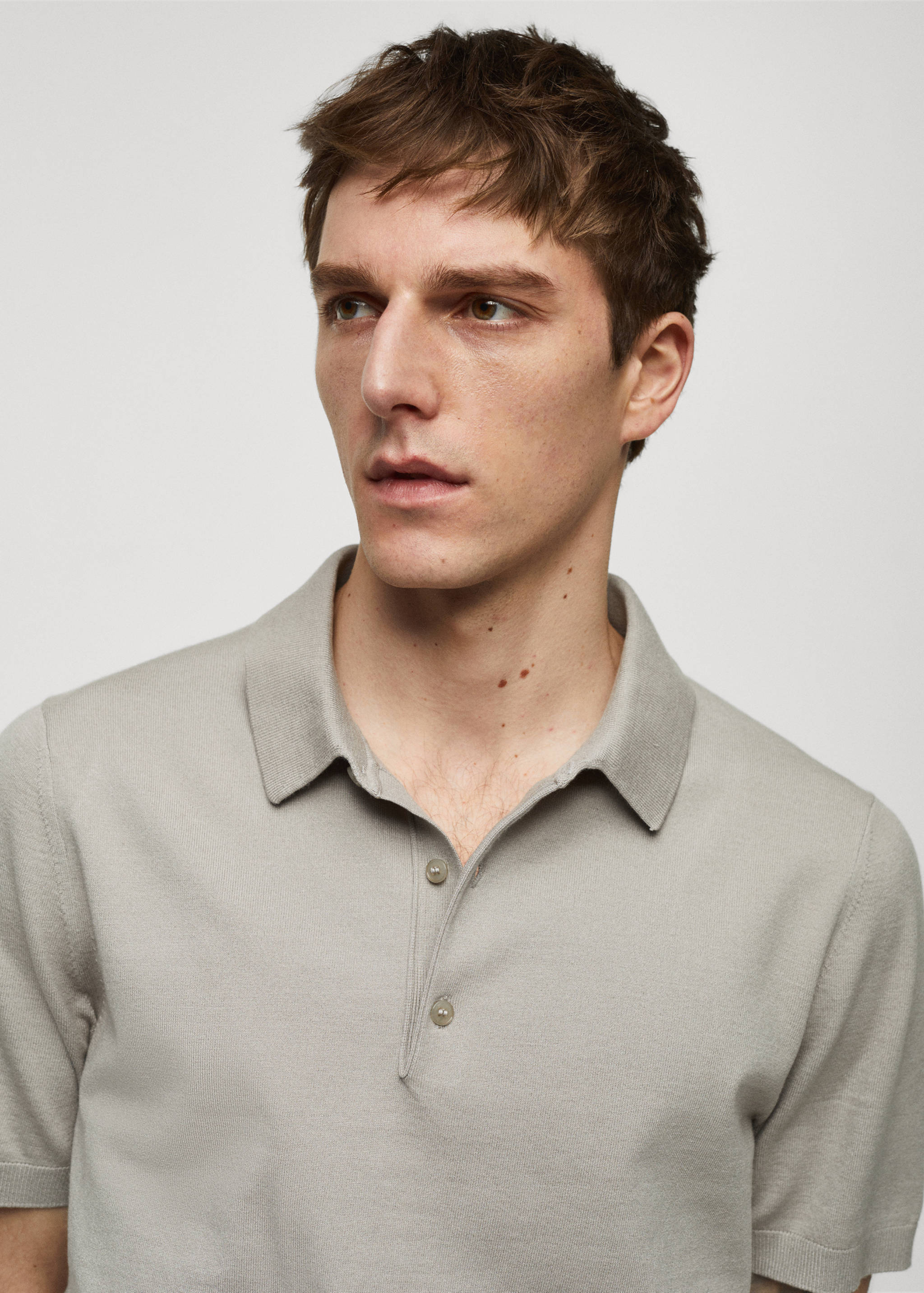 Fine-knit polo shirt - Details of the article 1