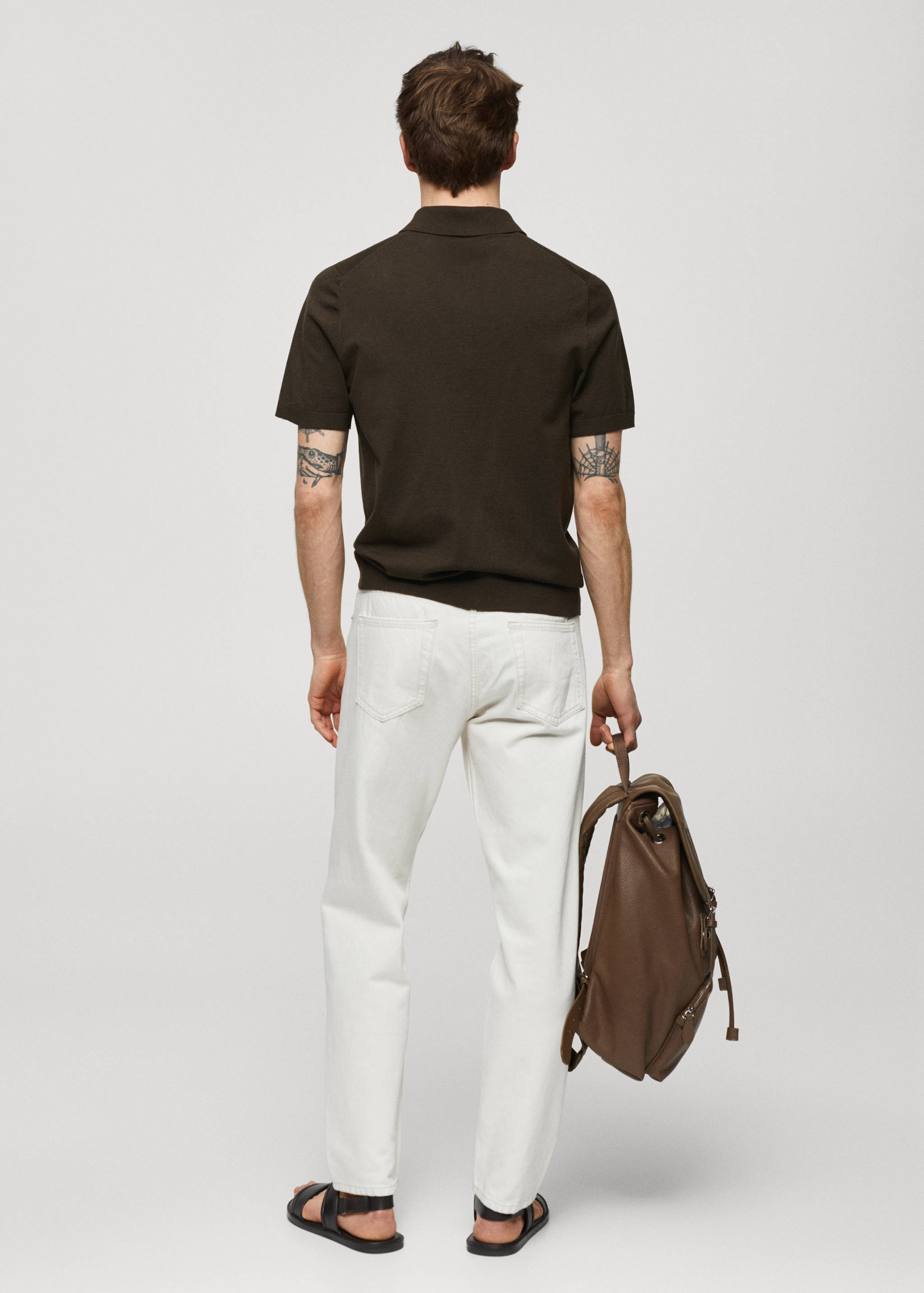Fine-knit polo shirt - Reverse of the article