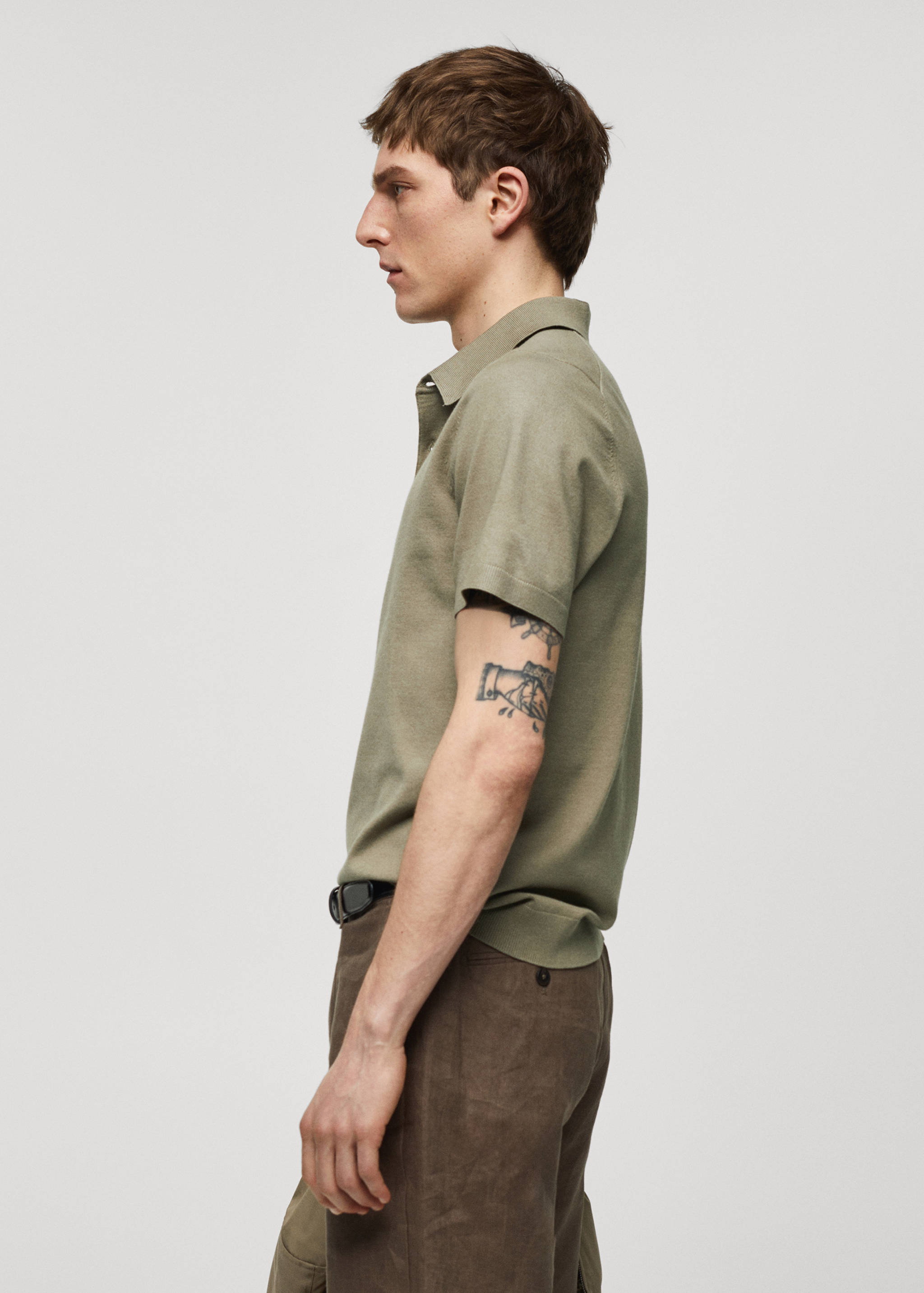 Fine-knit polo shirt - Details of the article 2