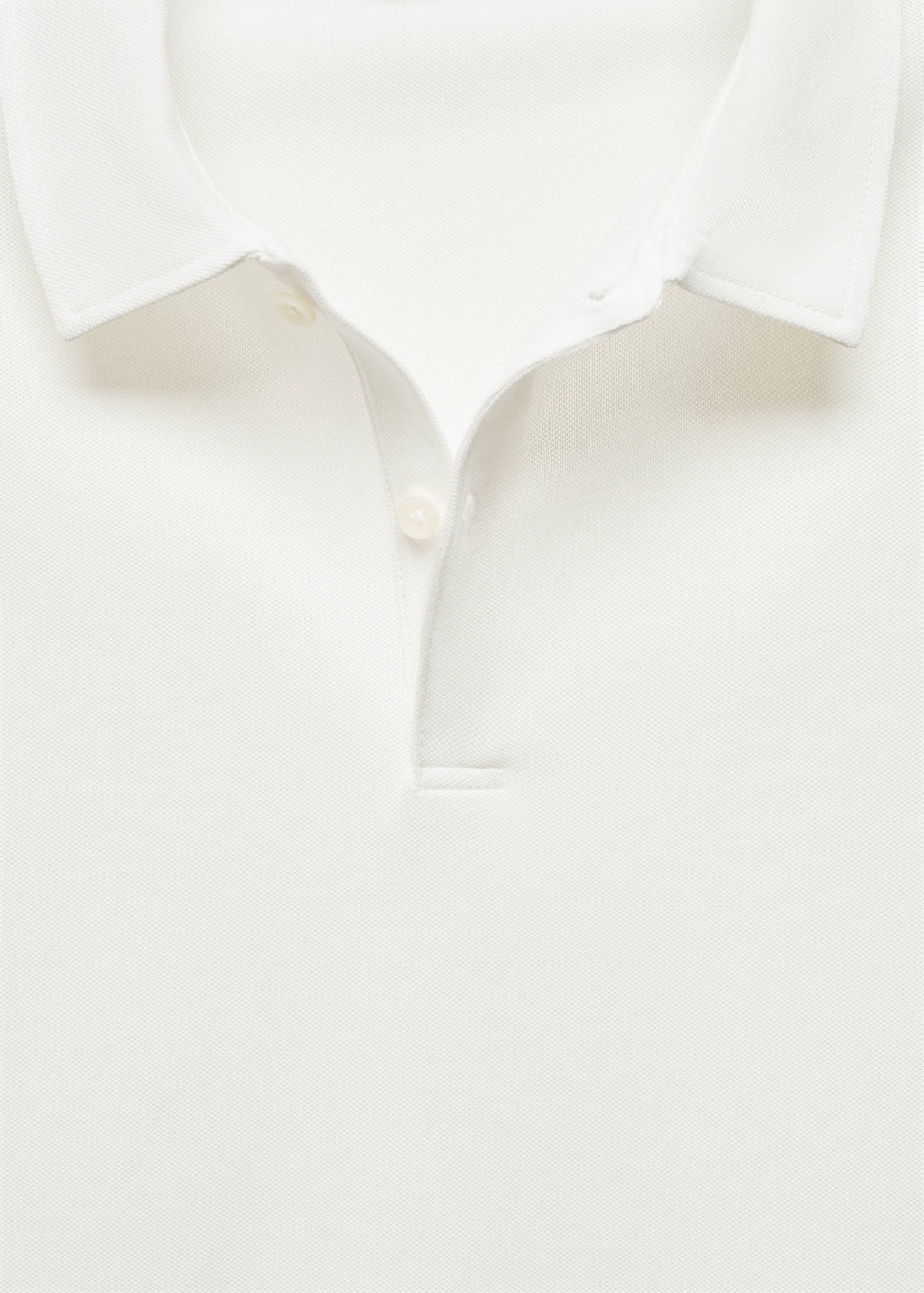 Slim-fit cotton piqué textured polo shirt - Details of the article 8