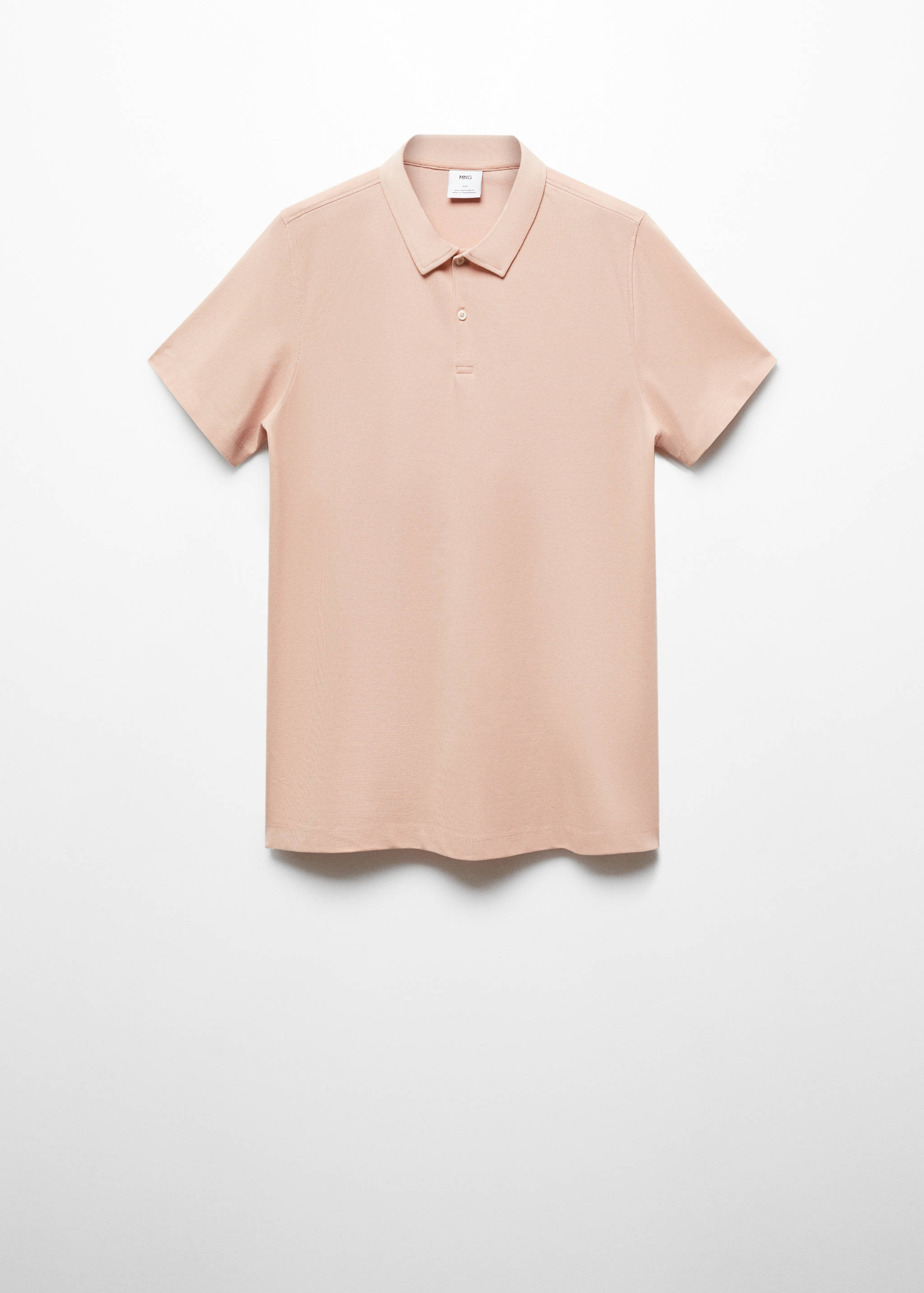Slim-fit cotton piqué textured polo shirt - Article without model