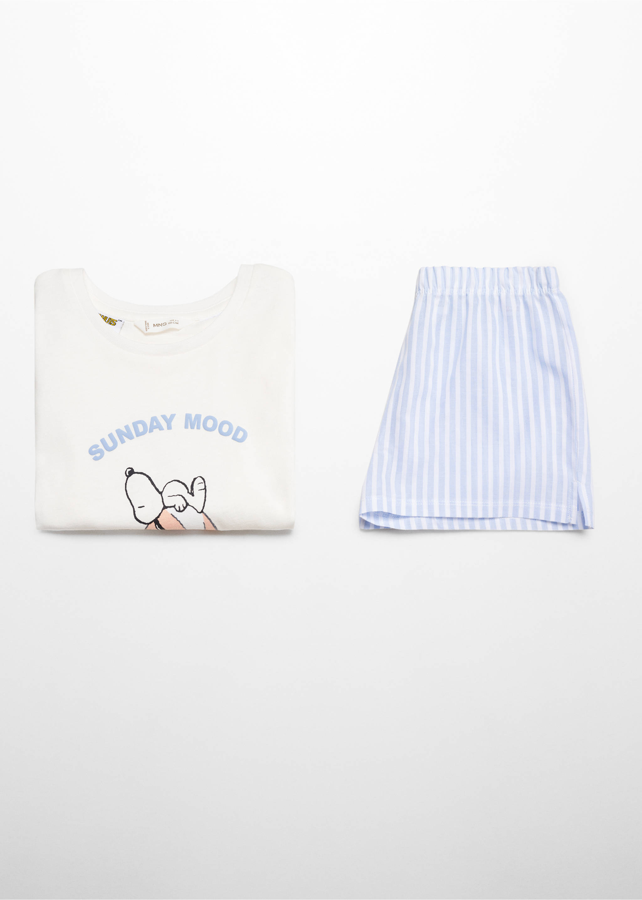 Snoopy short pyjamas - Details of the article 8, Sky Blue. Ref: 67036323-00.