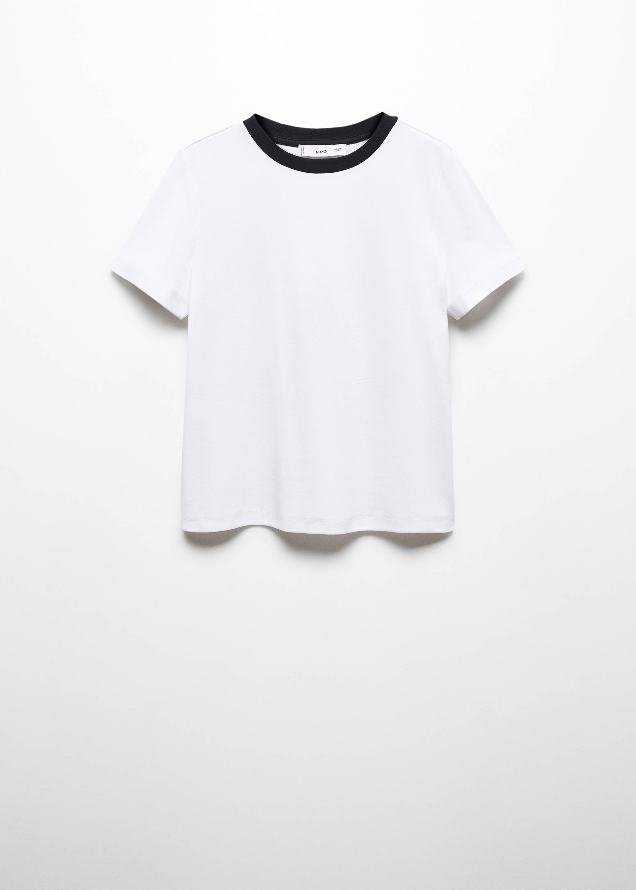 Baumwoll-T-Shirt mit Kontrastkragen - Artikel ohne Model