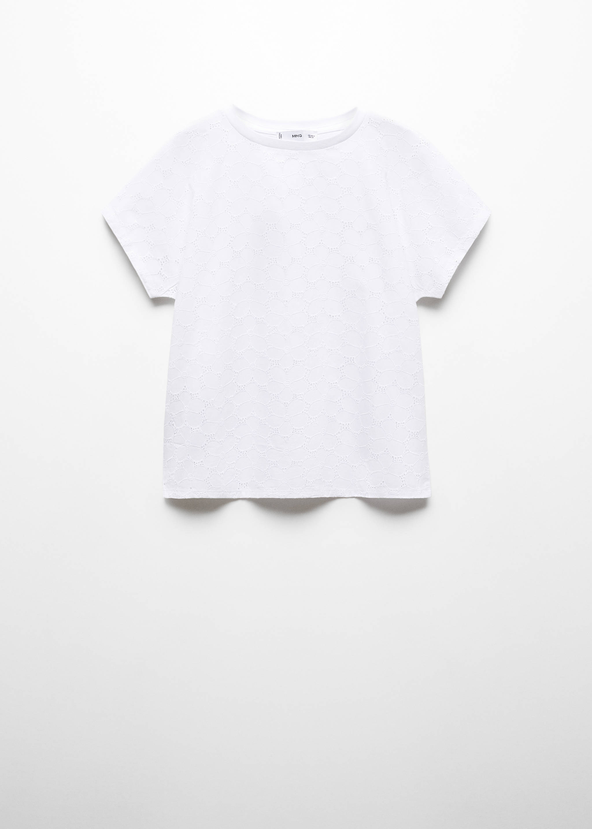 Opengewerkt T-shirt van katoen - Artikel zonder model