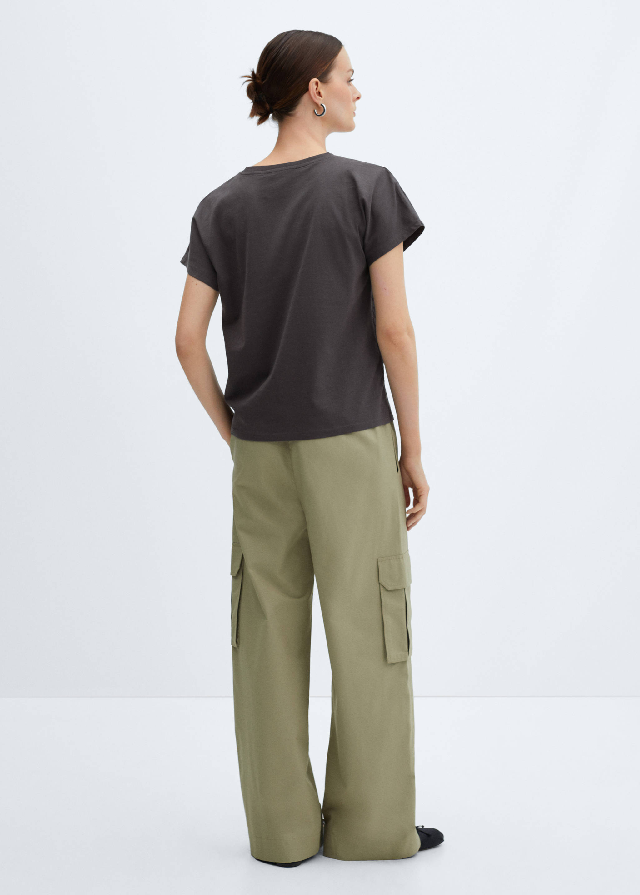 Opengewerkt T-shirt van katoen - Achterkant van het artikel