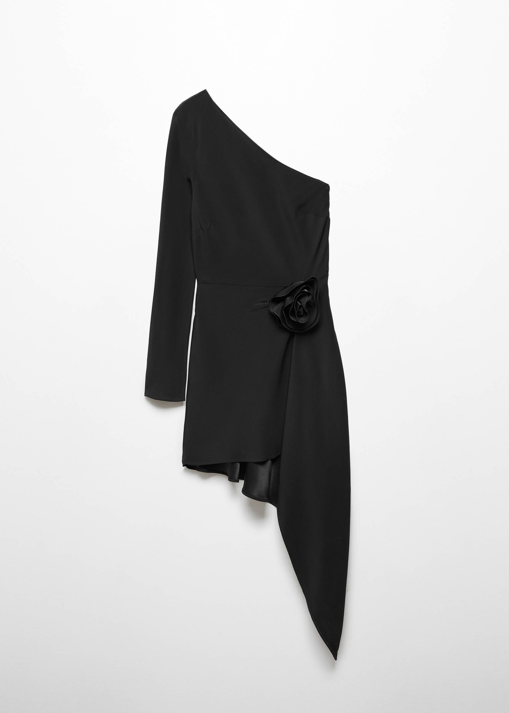 Asymmetrisches Kleid mit XXL-Blume - Artikel ohne Model