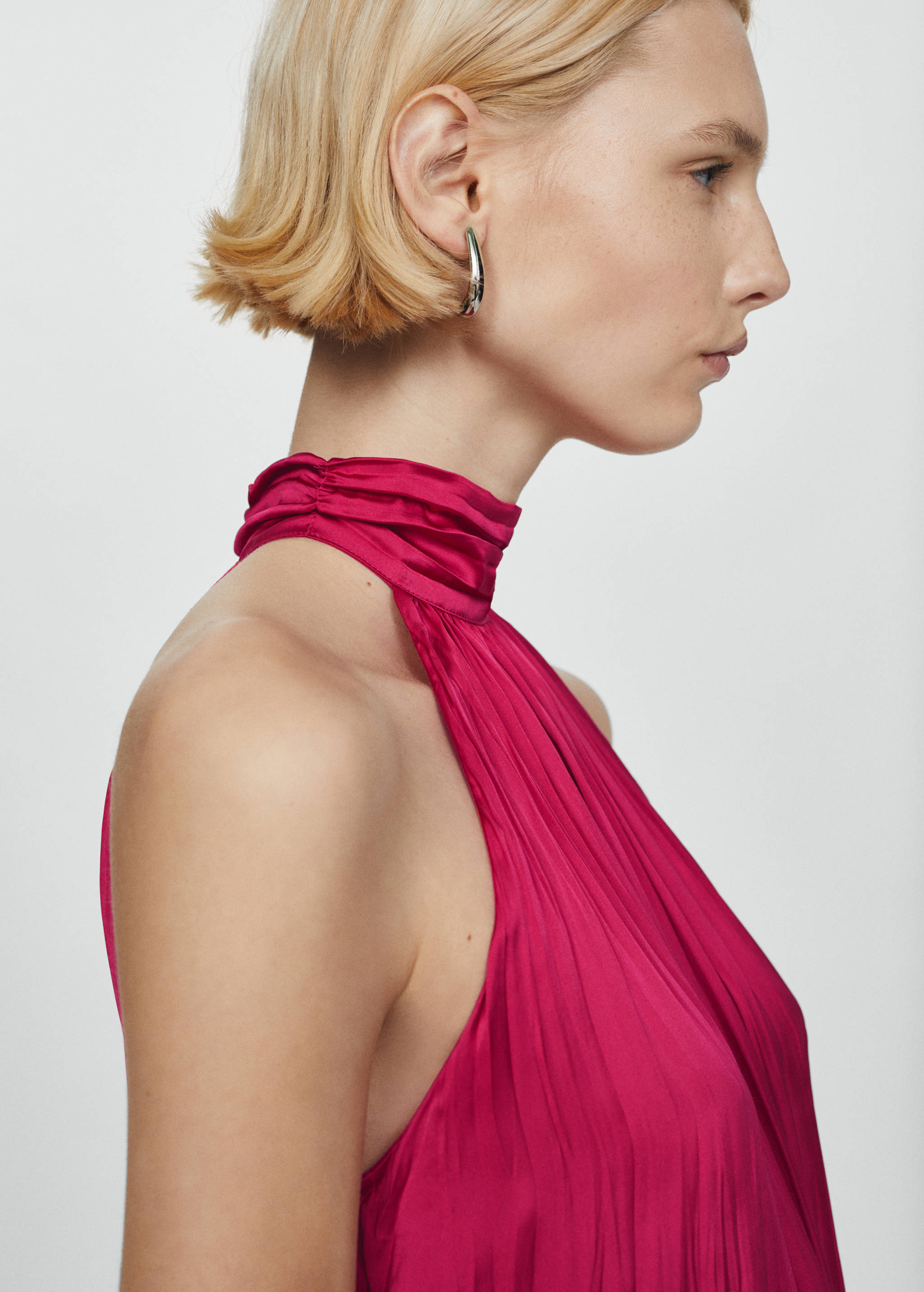 Blouse plissée col montant - Détail de l'article 1