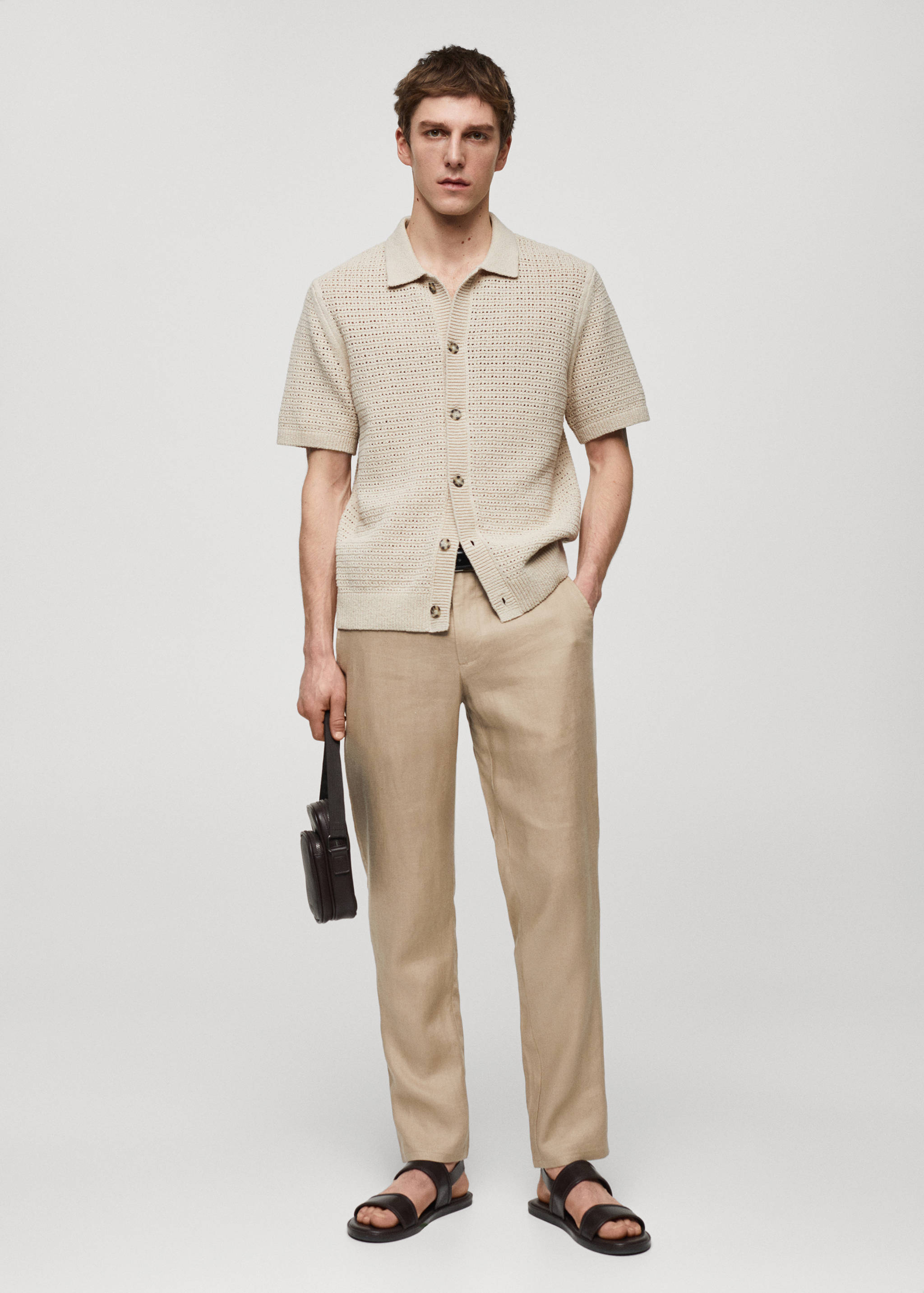 Pantalon 100 % lin slim fit - Plan général