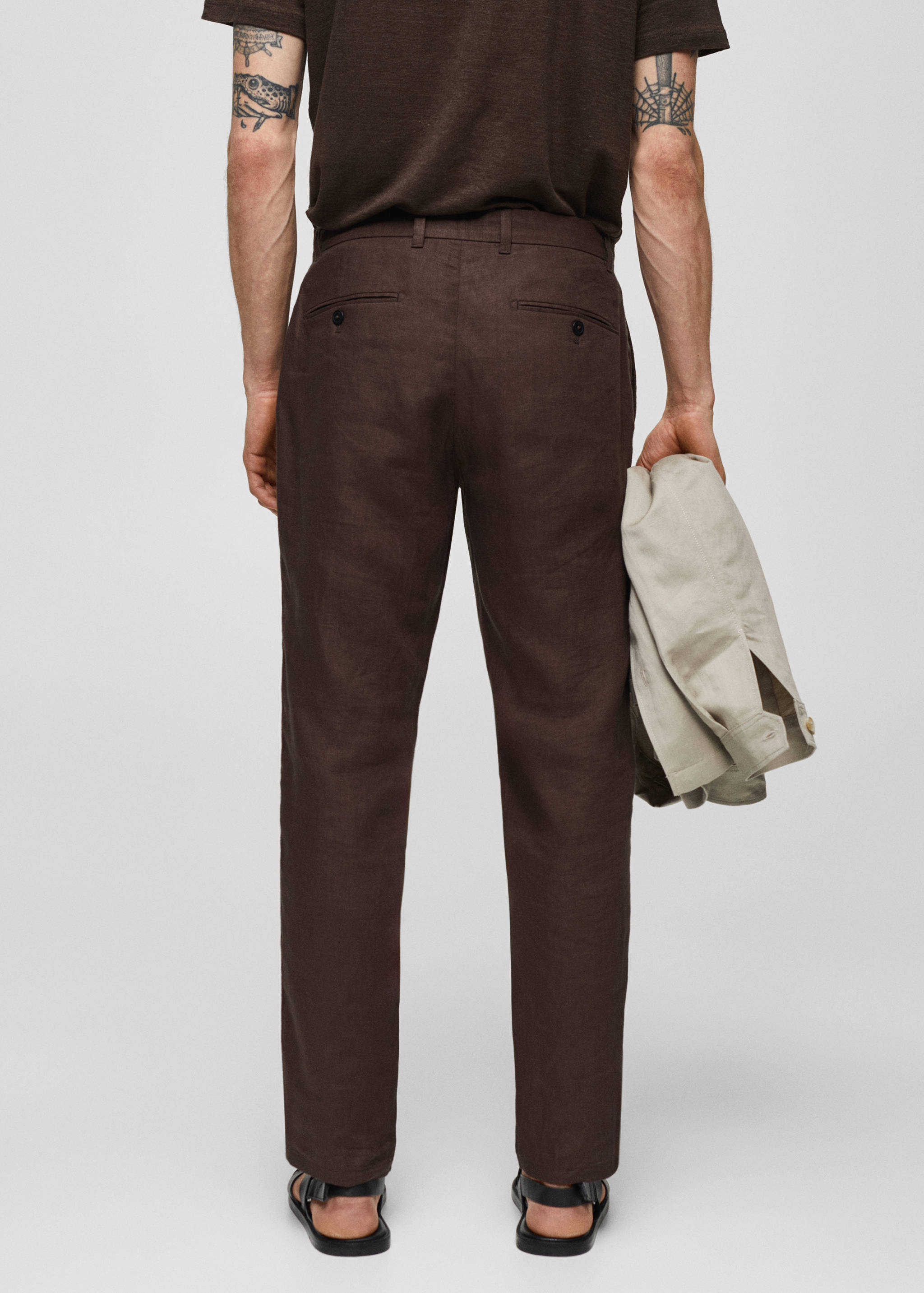 Pantalon 100 % lin slim fit - Verso de l’article