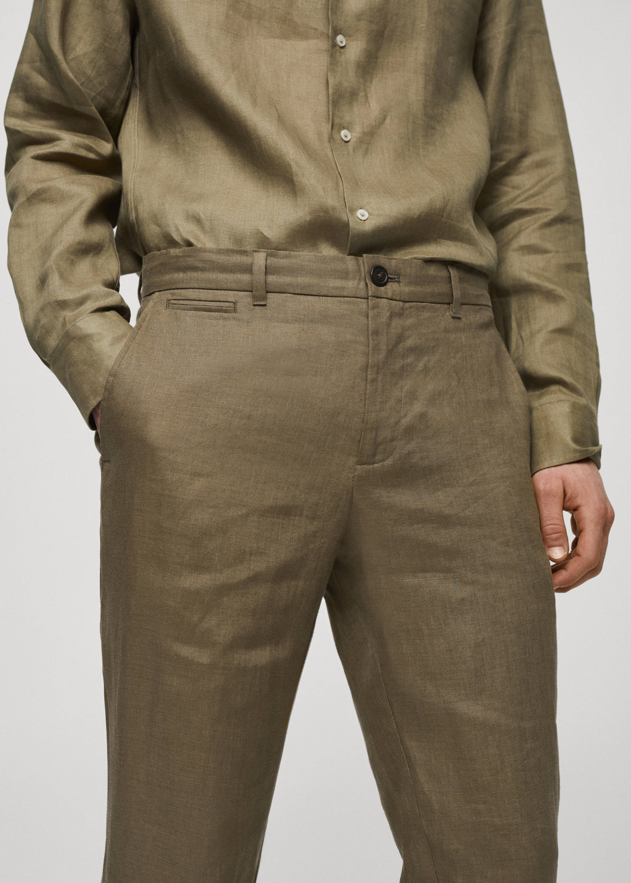 Pantalon 100 % lin slim fit - Détail de l'article 1