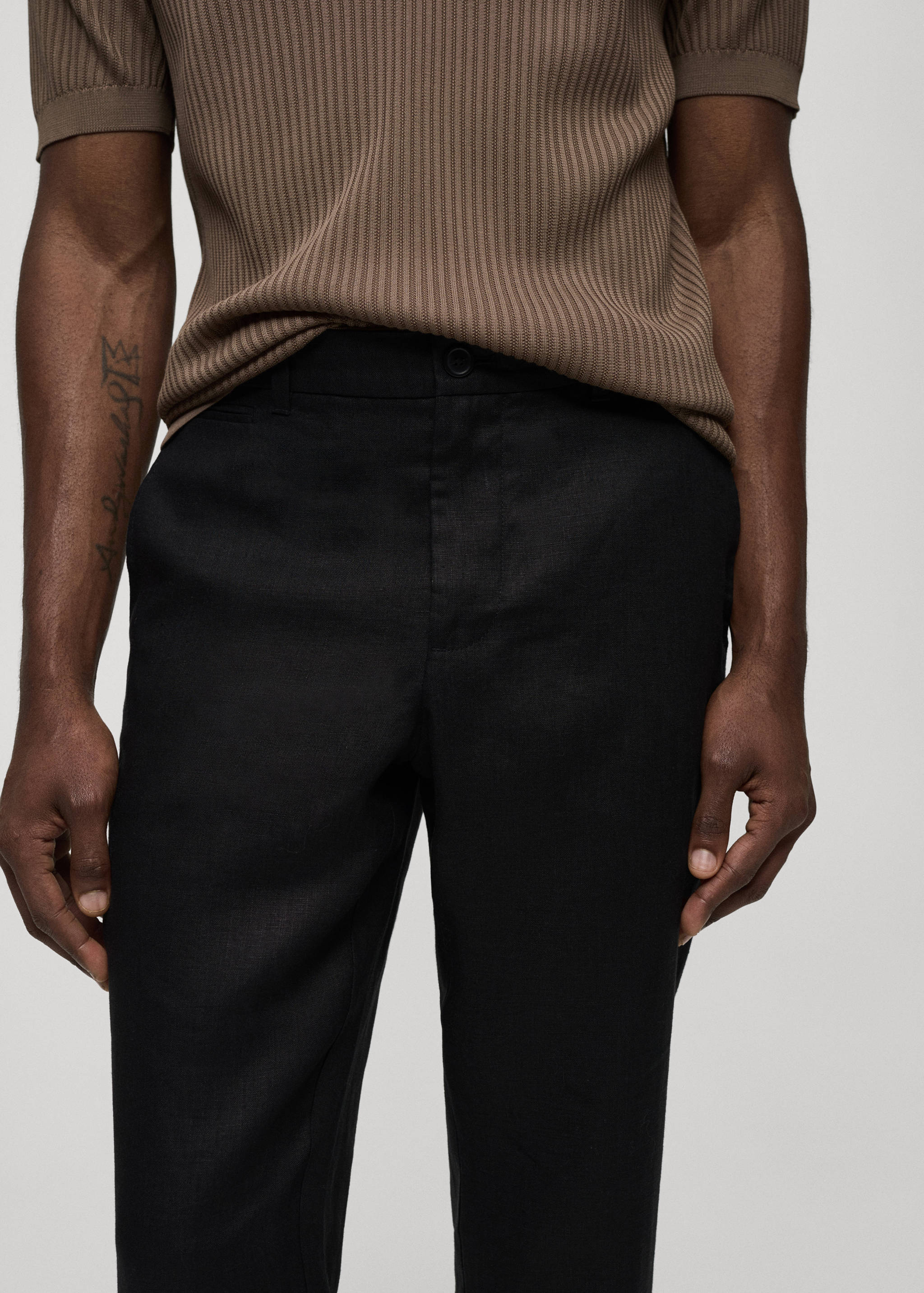 Slim fit broek 100% linnen - Detail van het artikel 1