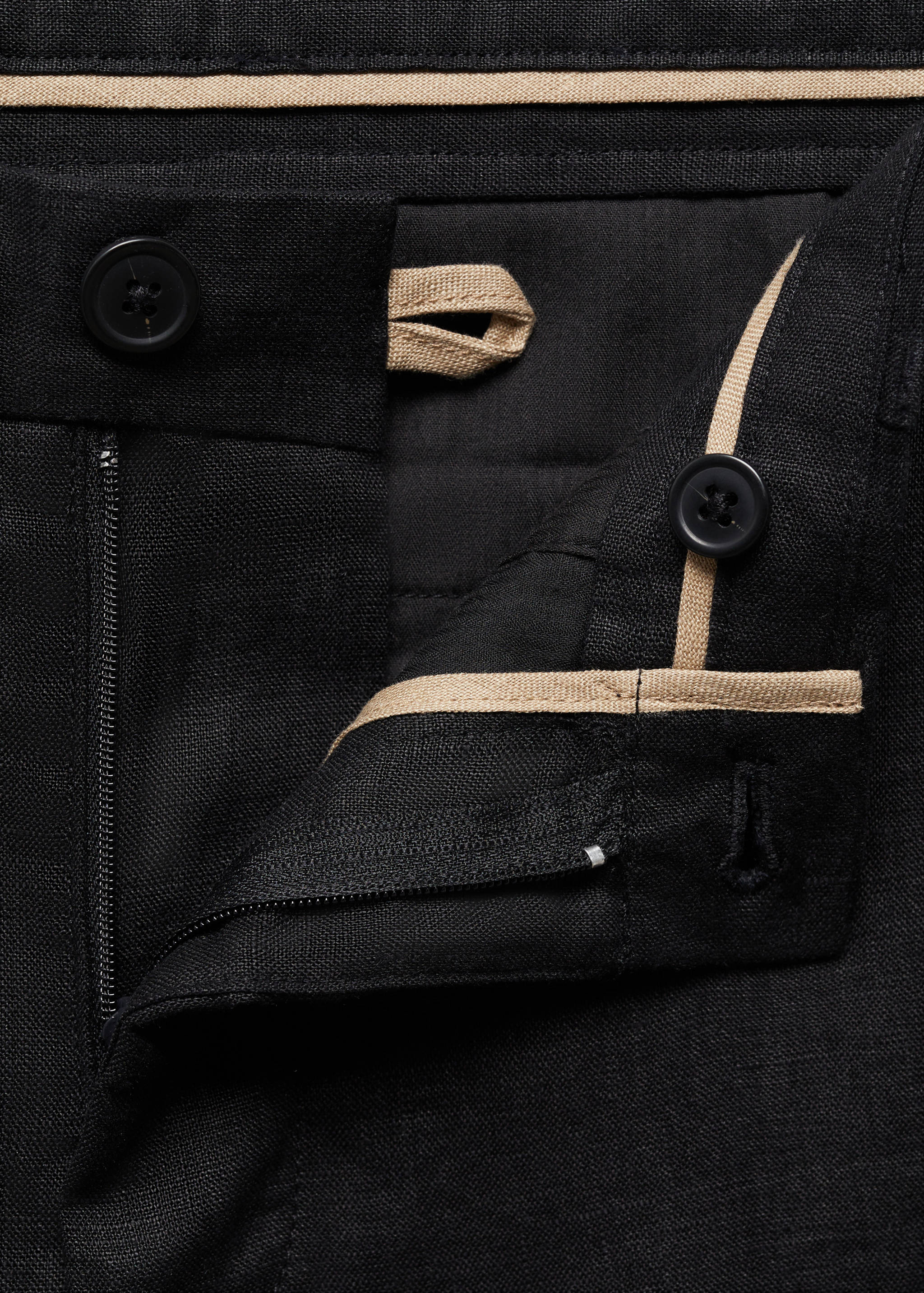 Slim fit broek 100% linnen - Detail van het artikel 8