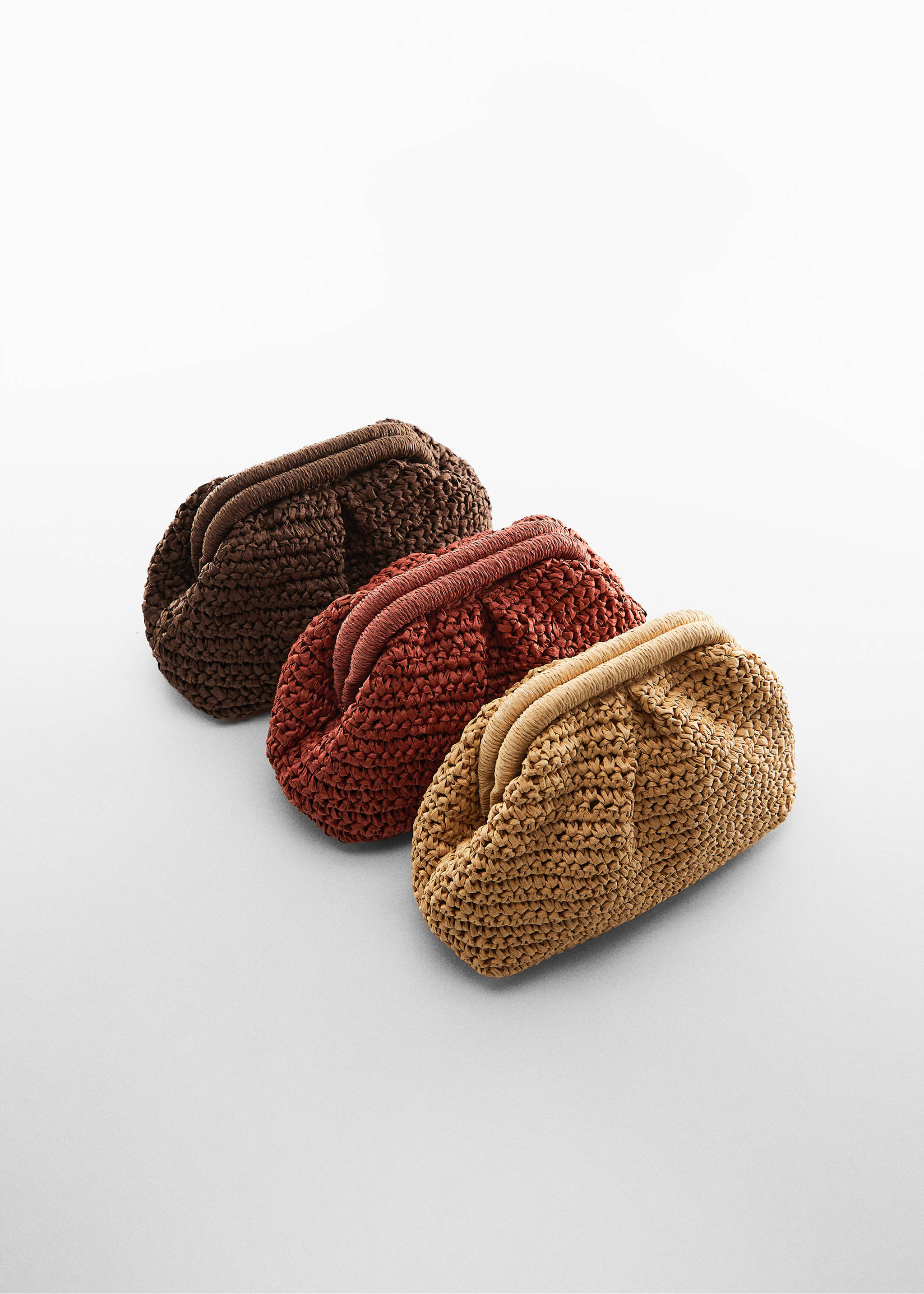 Sac porté main fibre naturelle - Détail de l'article 5, Orange brûlé. Ref: 67036733-00.