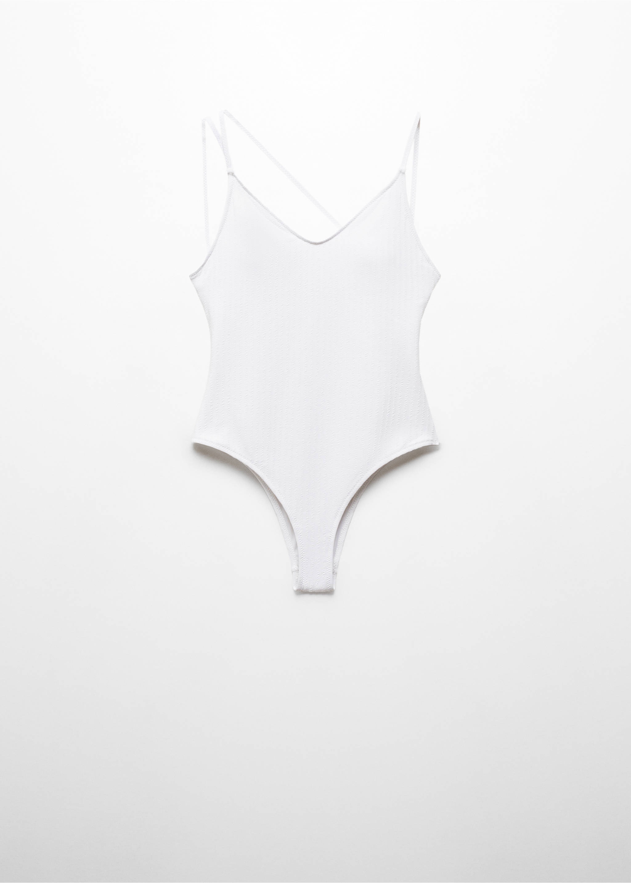 V-neck swimsuit - Article without model, White. Ref: 67036737-00.