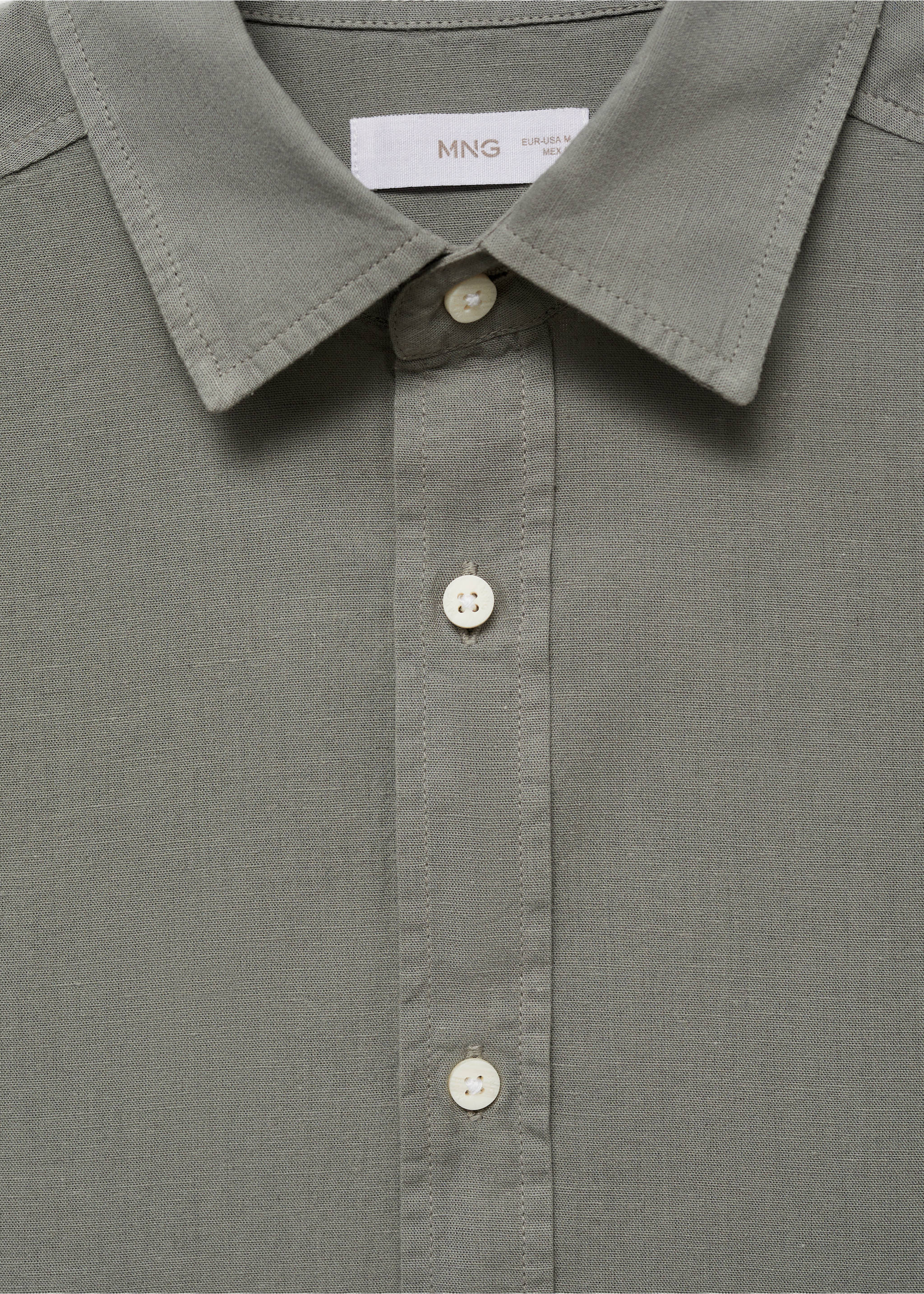 Camisa regular fit algodón - Detalle del artículo 8, Khaki. Ref: 67036746-00.