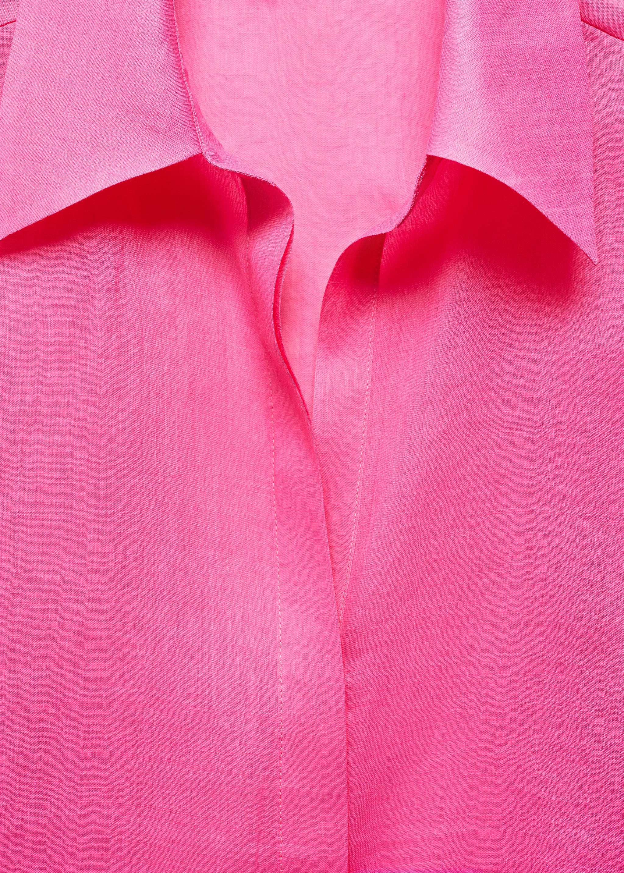 Ramie shirt with hidden buttons - Details of the article 8