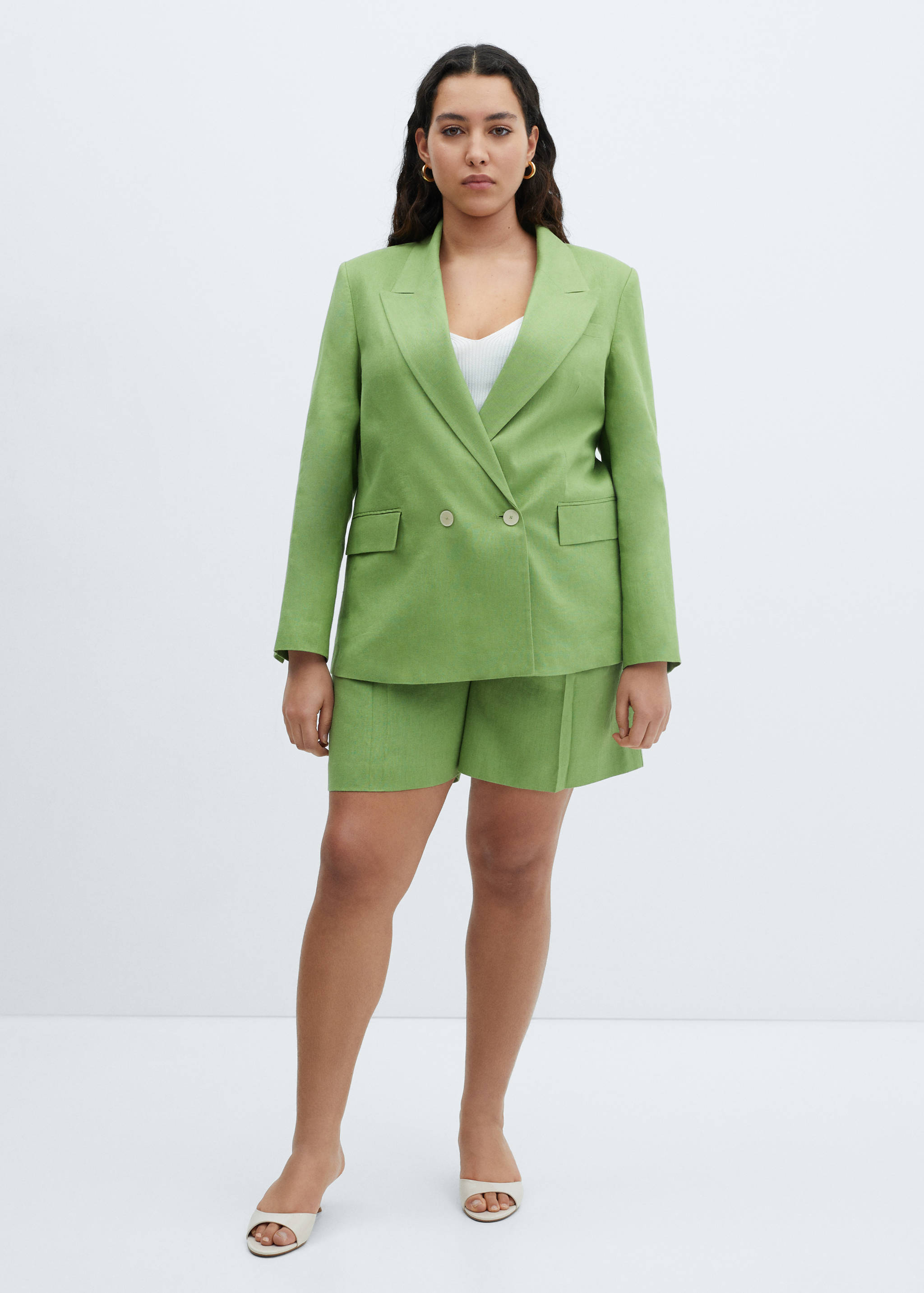 Blazer suit 100% linen - Details of the article 3