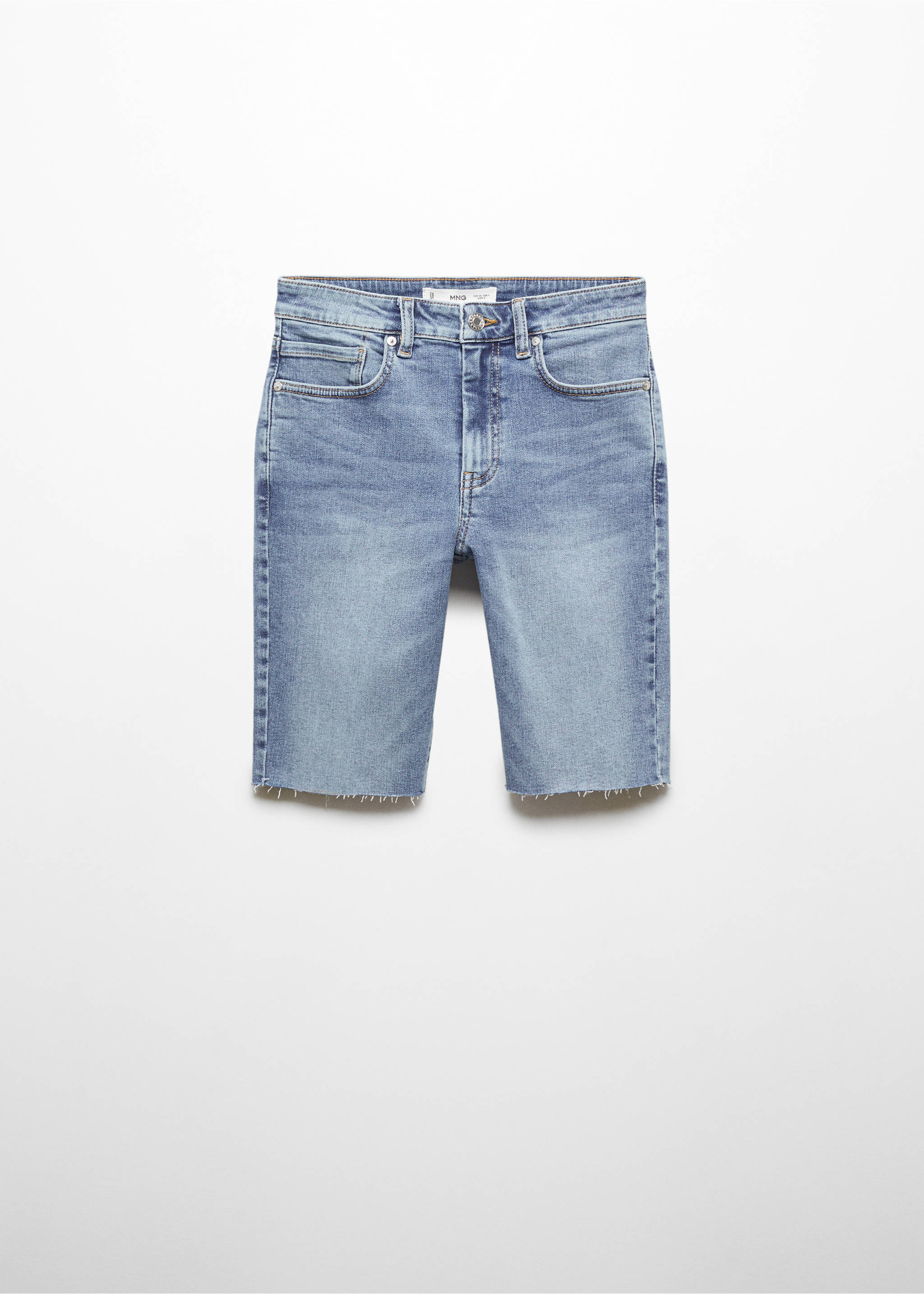 Slim Fit-Jeans-Bermudashorts - Artikel ohne Model, Mittelblau. Ref: 67037115-00.