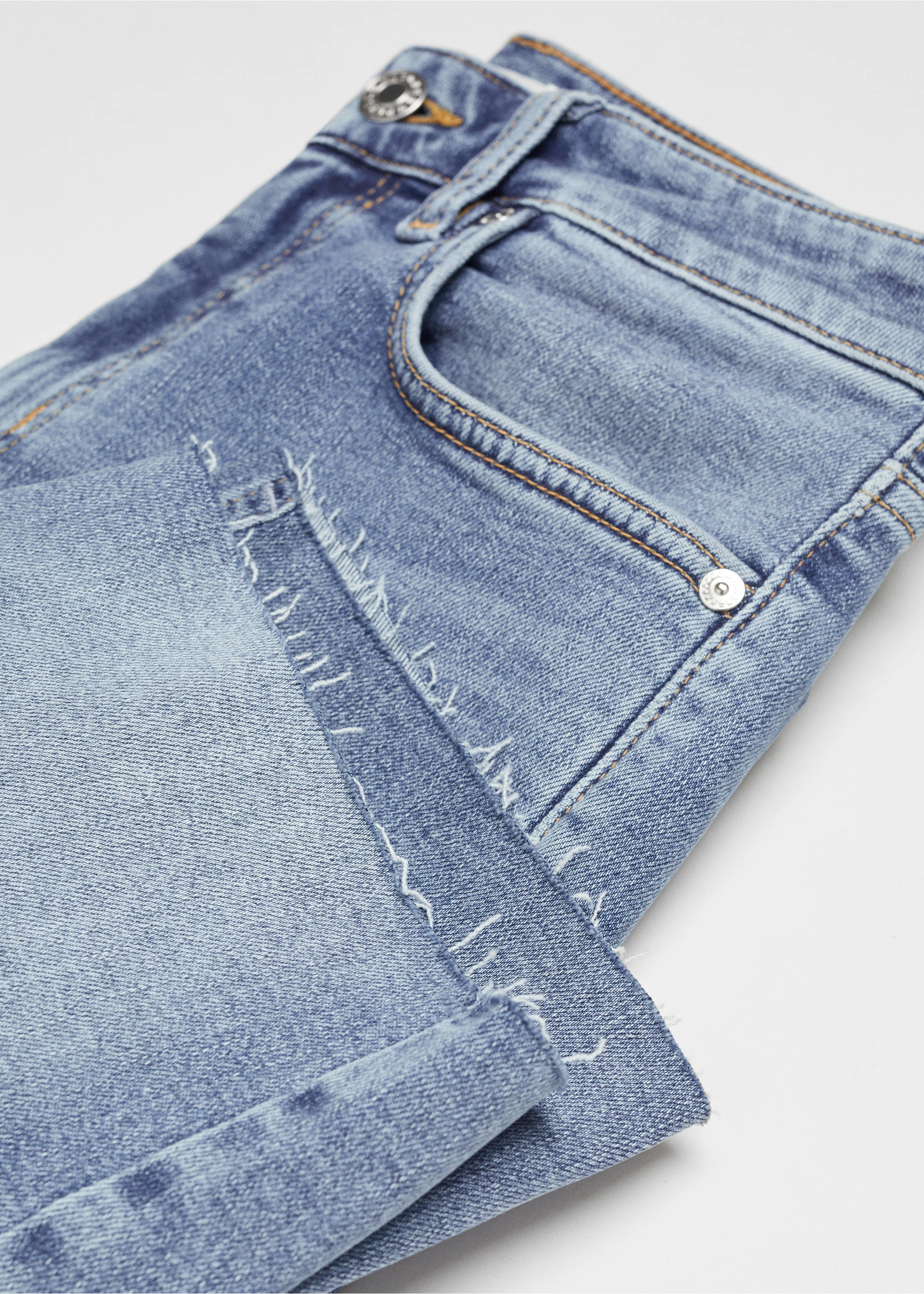 Slim Fit-Jeans-Bermudashorts - Detail des Artikels 8, Mittelblau. Ref: 67037115-00.