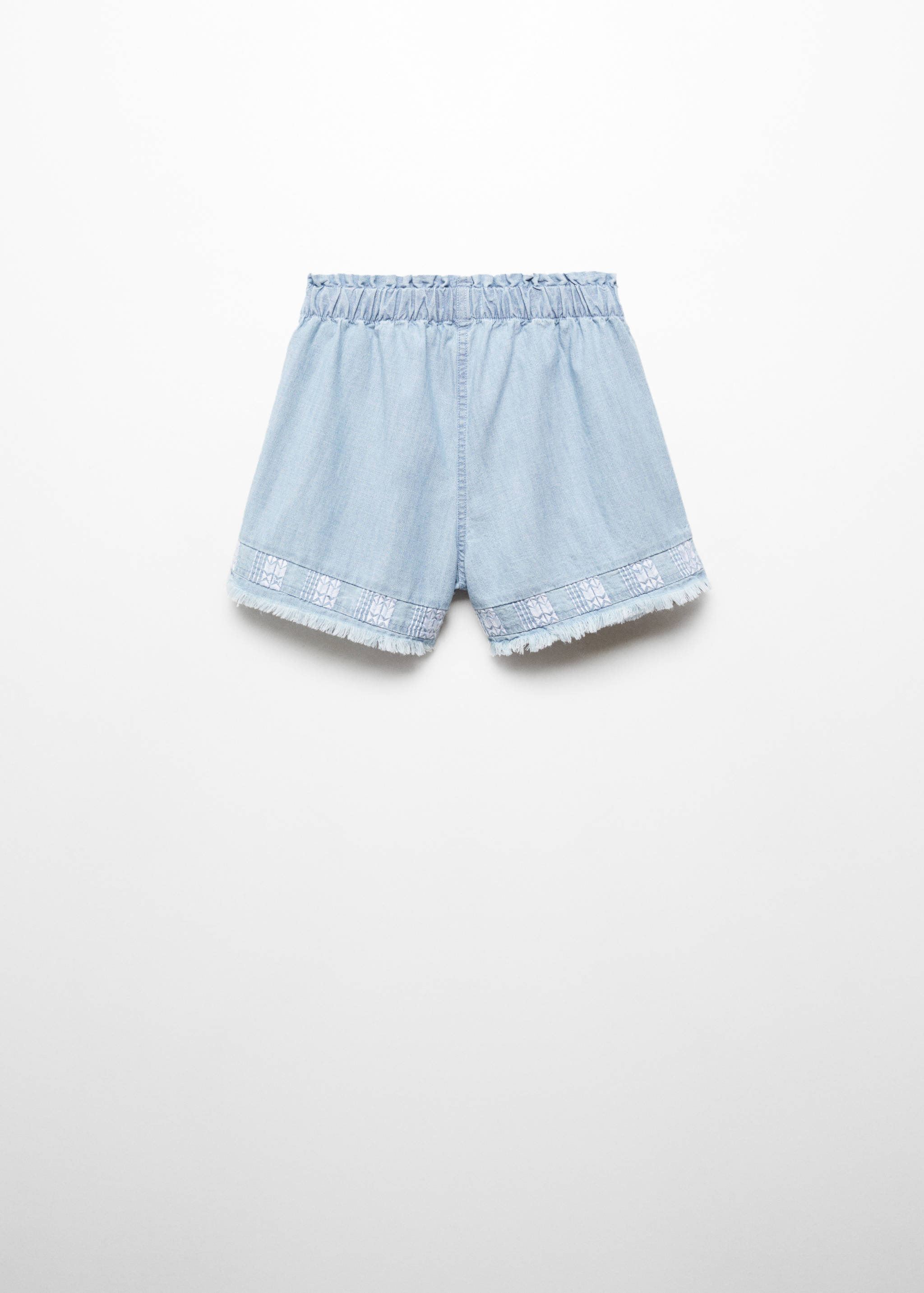 Fringed embroidery shorts - Reverse of the article