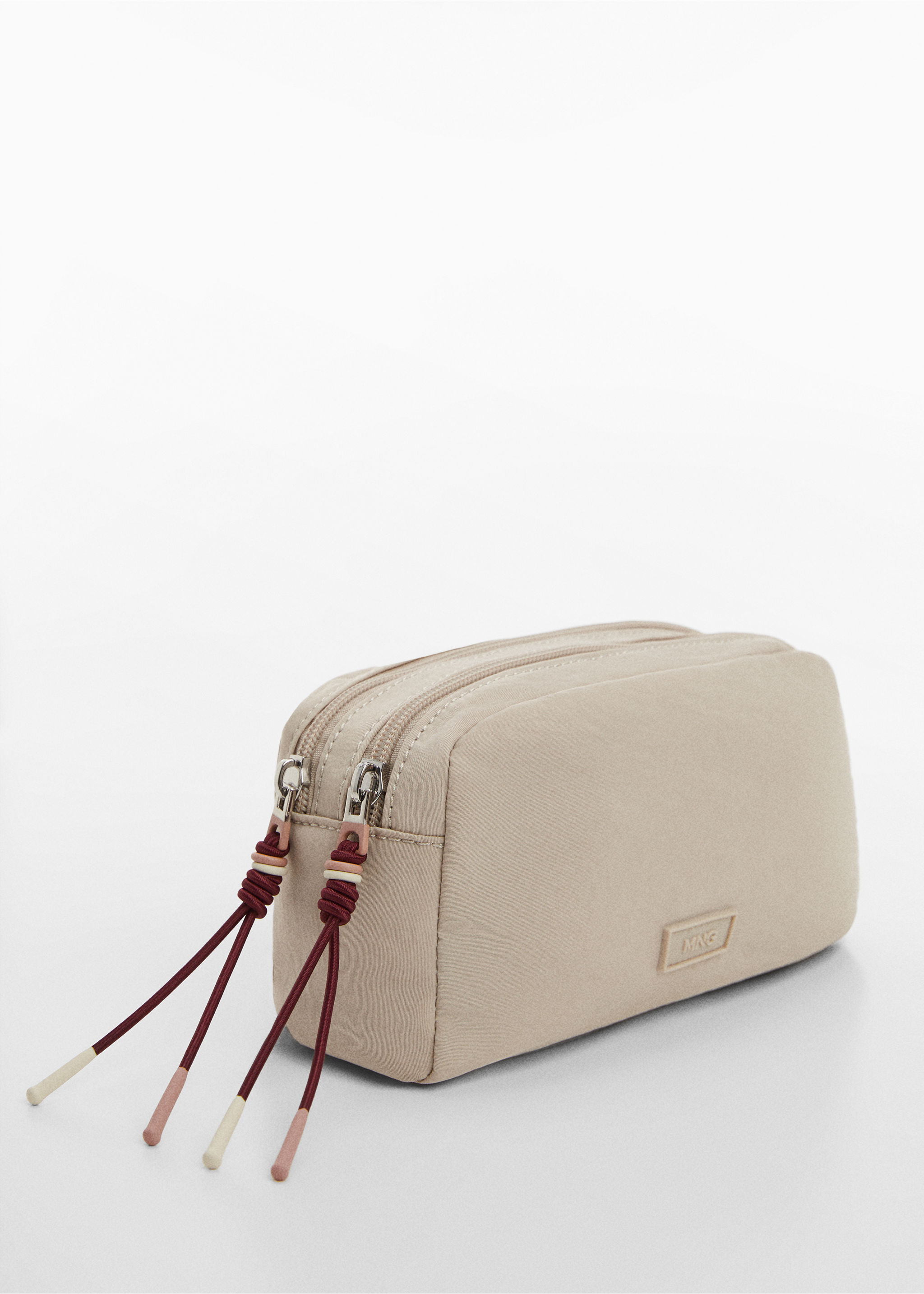 Double-zip toiletry bag with logo - Medium plane