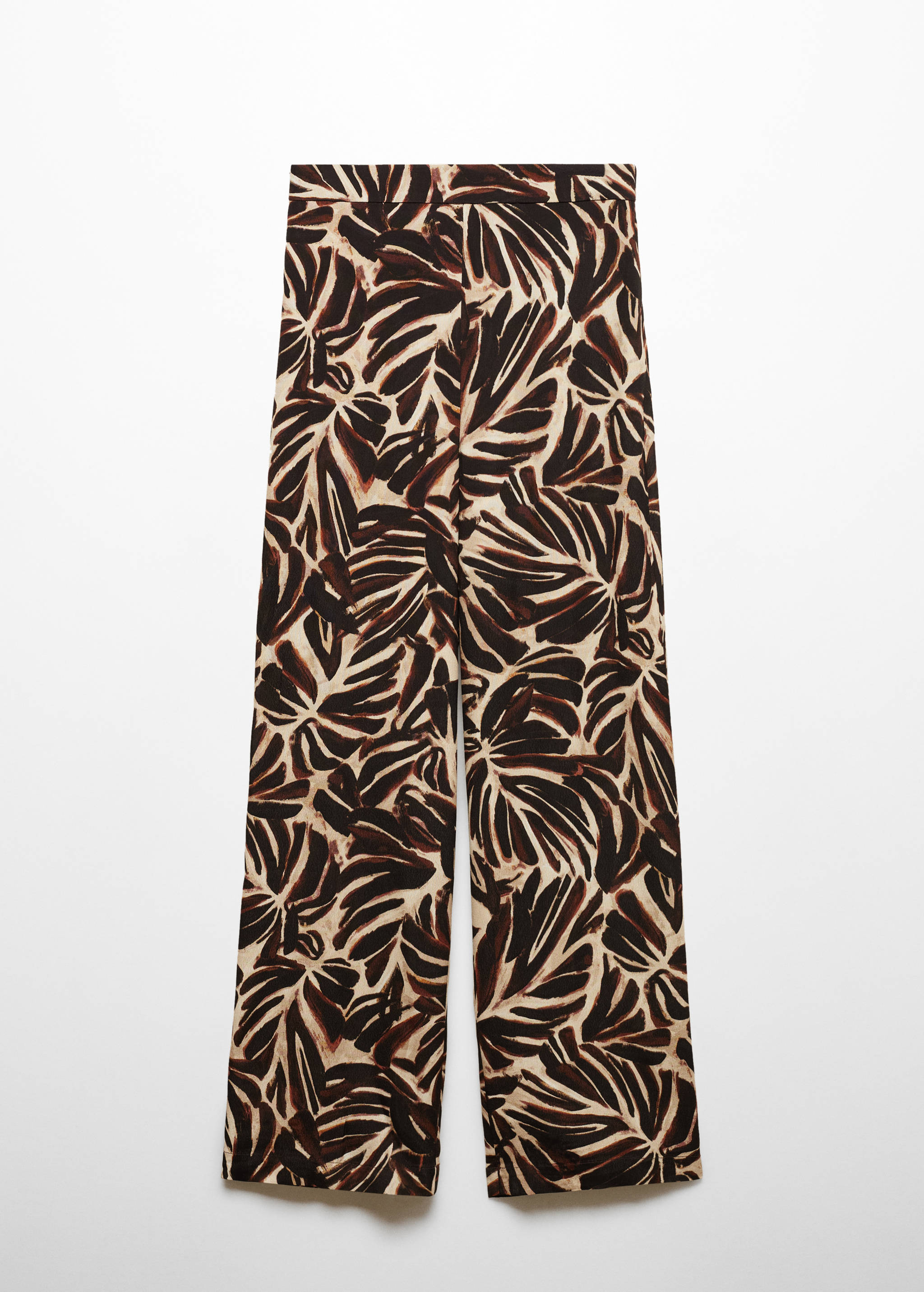 Soepelvallende broek met print - Artikel zonder model