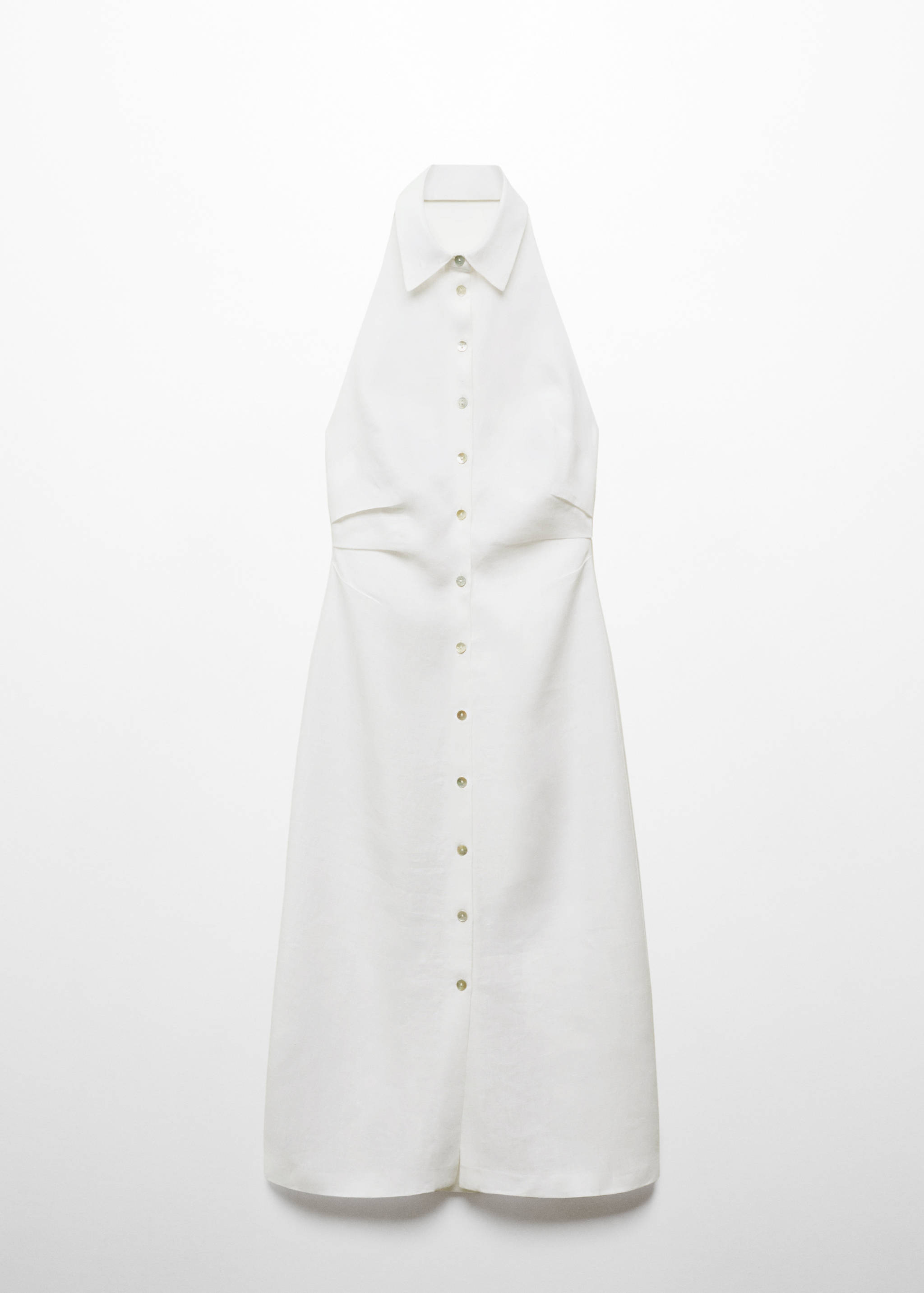 Linen shirt-collar dress - Article without model