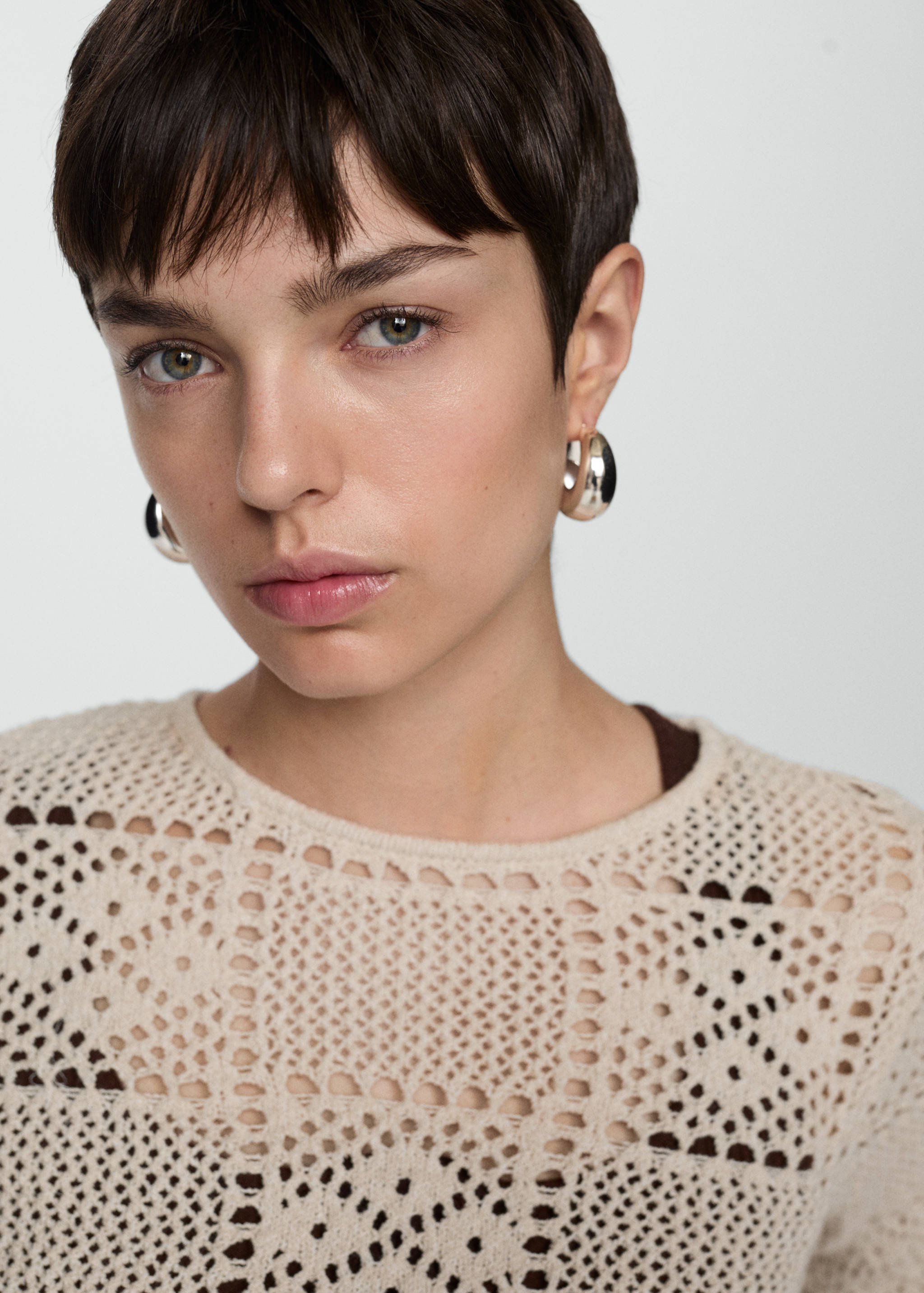 Crochet sweater with openwork details - Details of the article 1