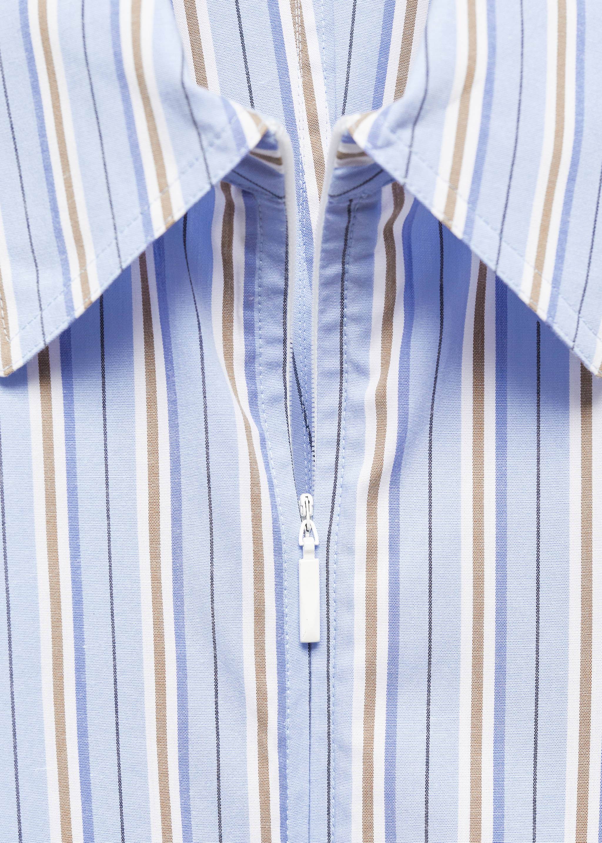 Striped shirt dress with zip - Details of the article 8