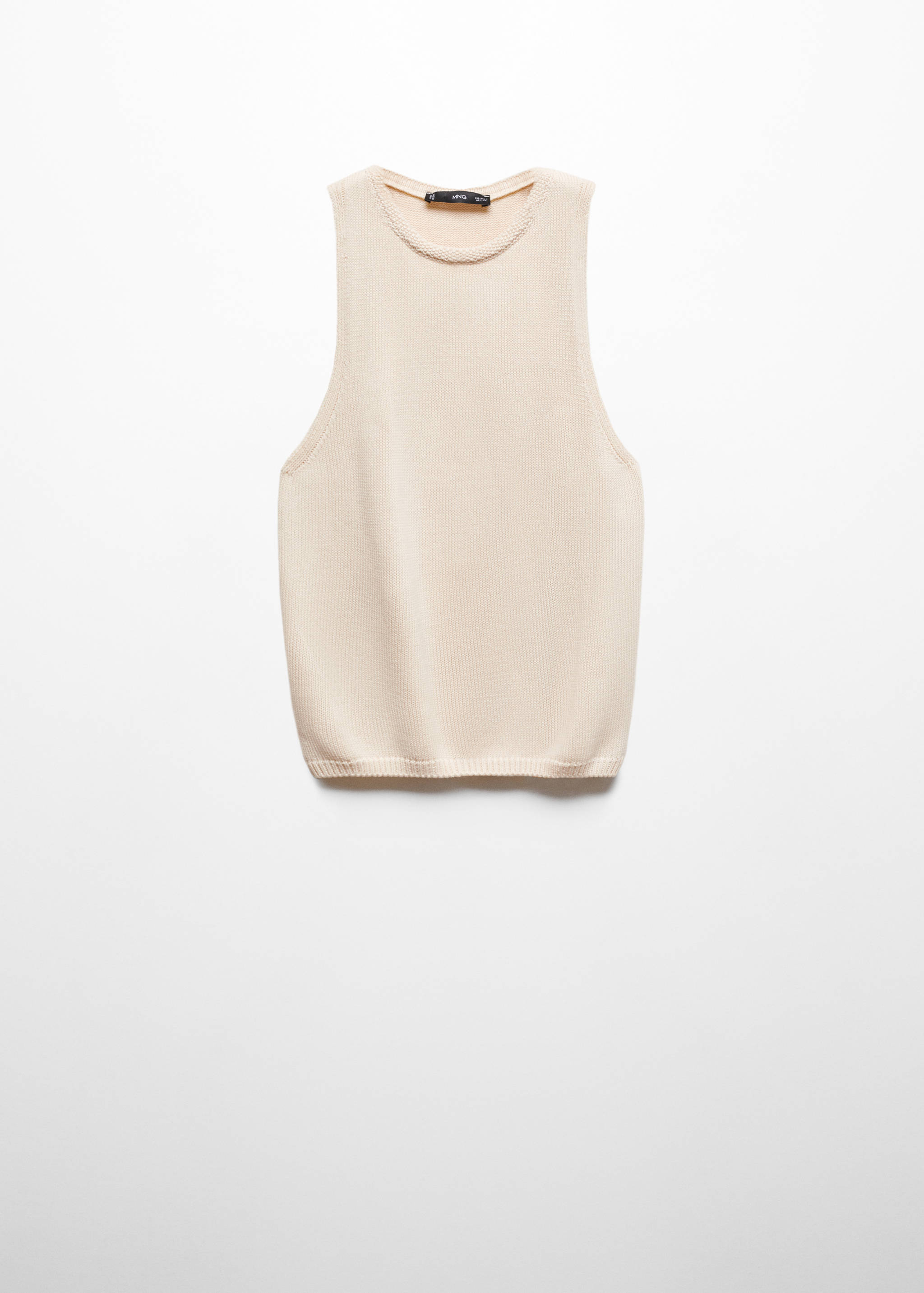 Cotton-blend knit top - Article without model