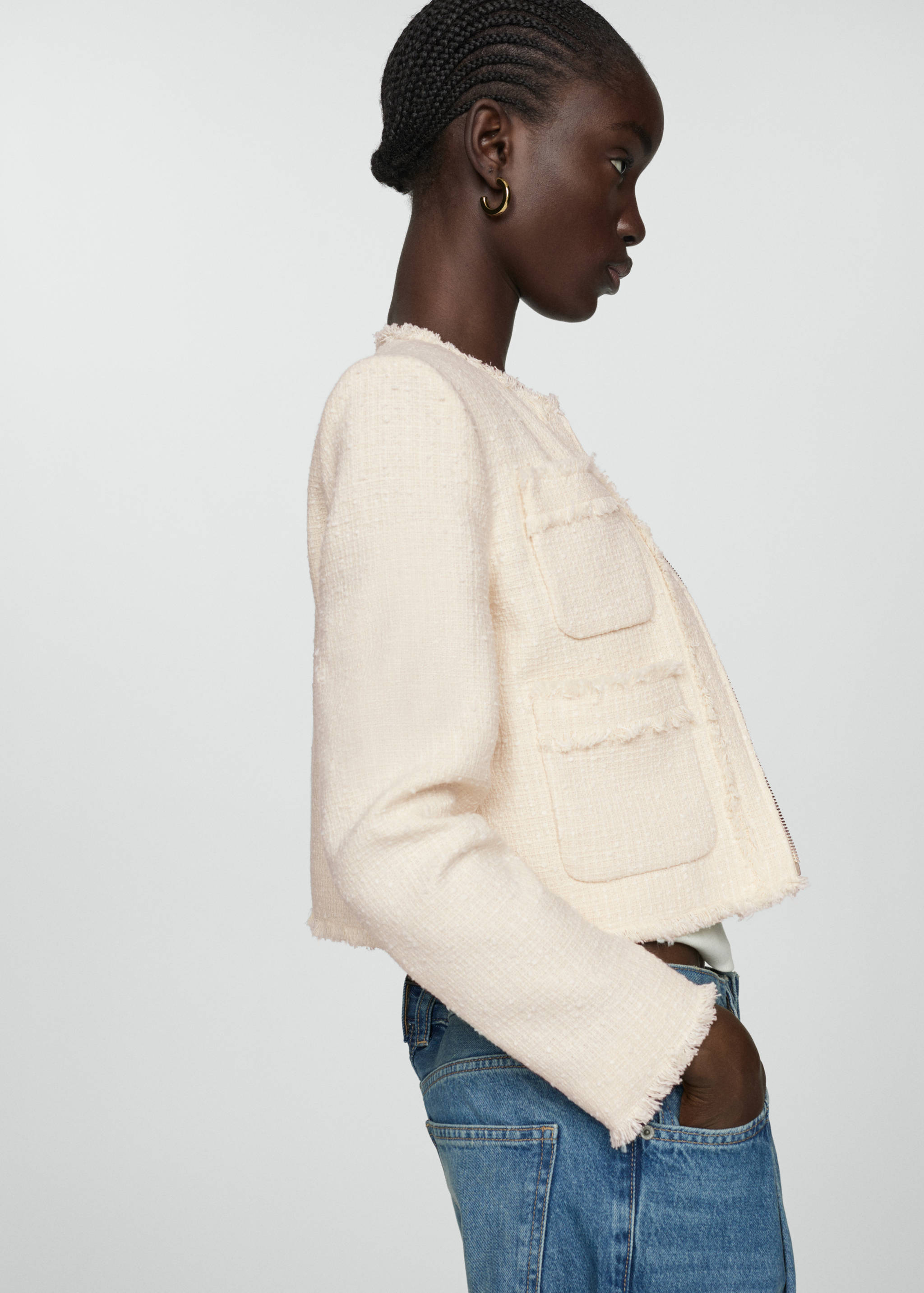 Casaco de tweed com fecho de correr - Pormenor do artigo 2