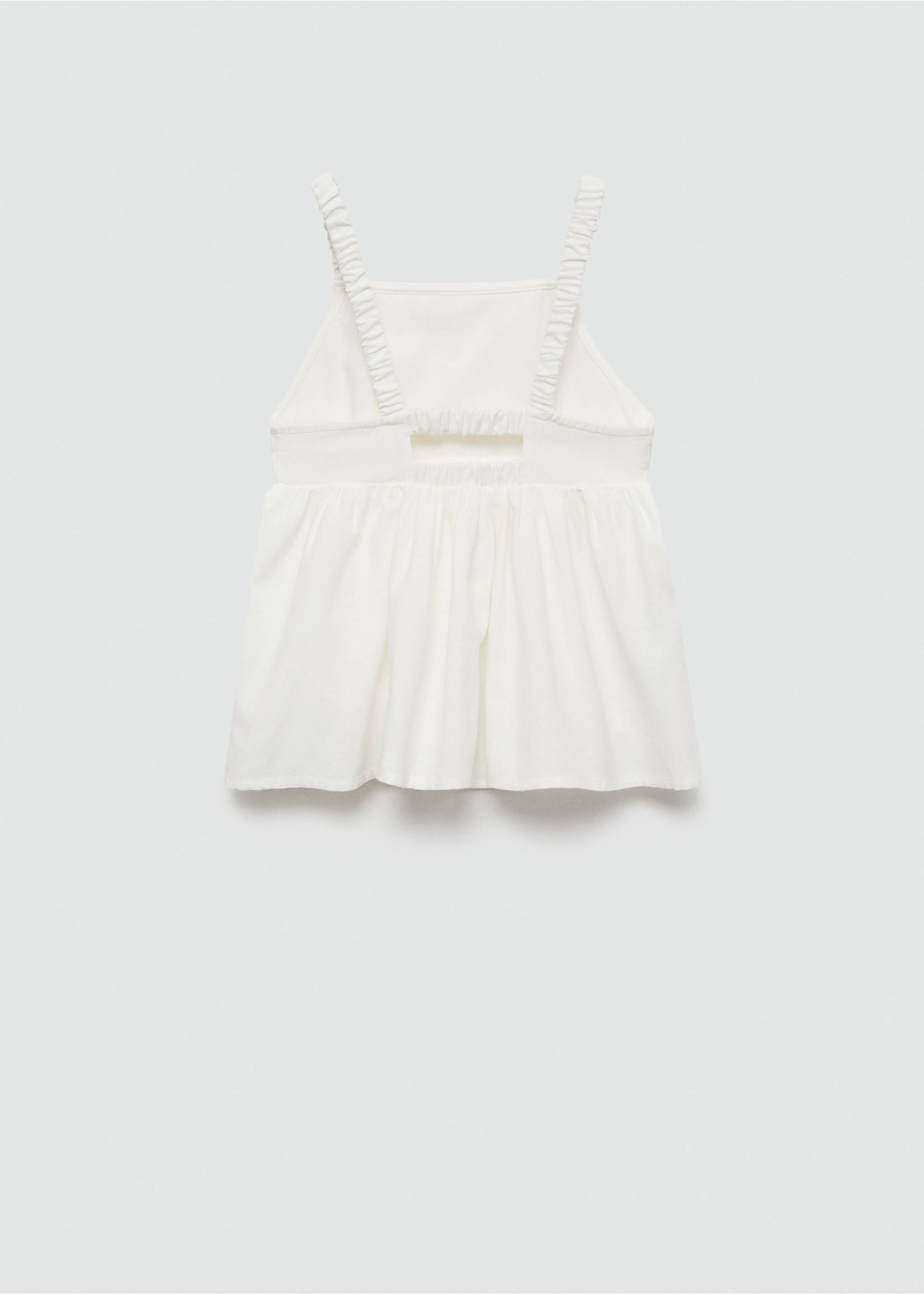 Top bretelles lin - Verso de l’article, Blanc. Ref: 67037705-00.