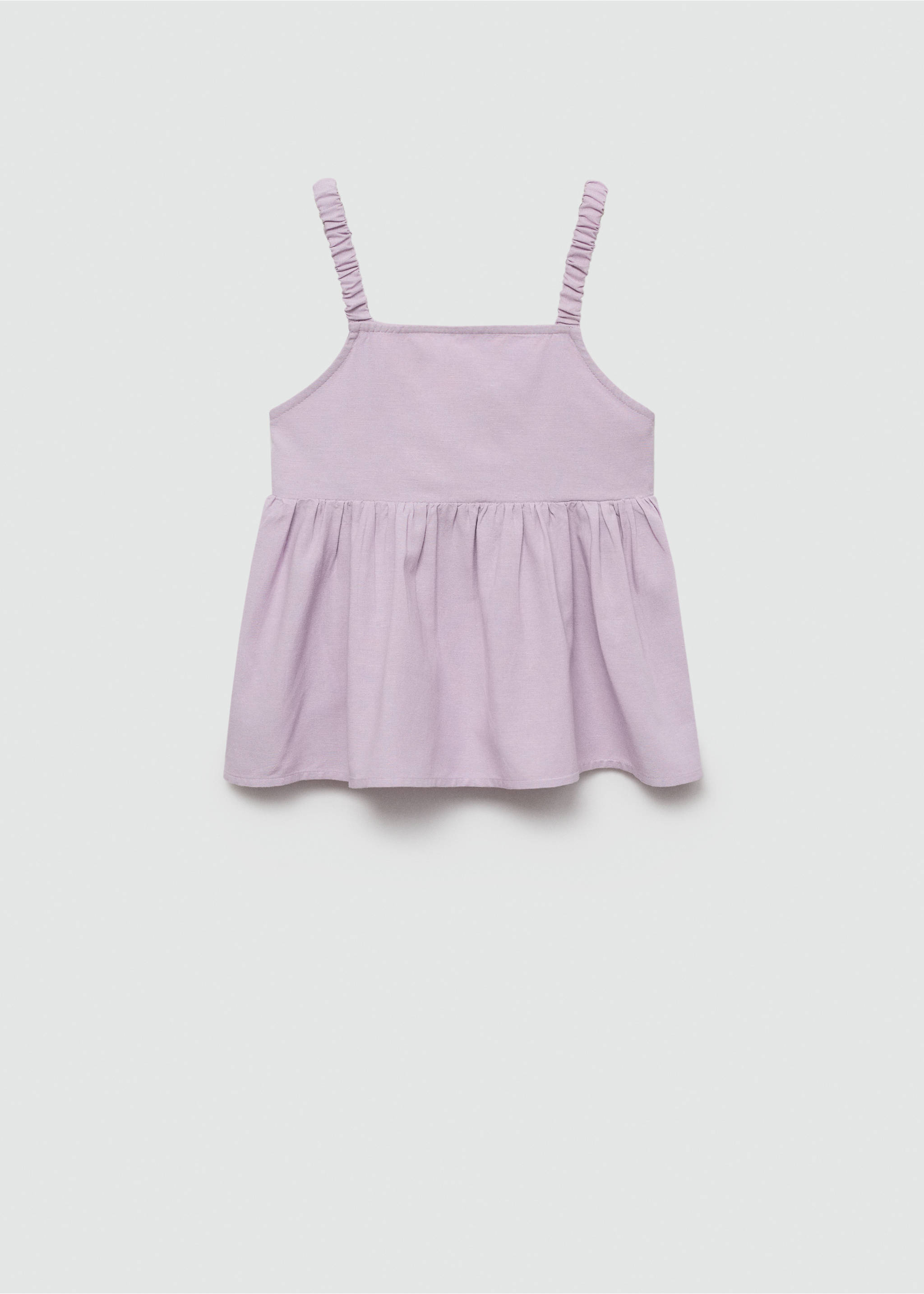 Strap linen top - Article without model, Light/Pastel Purple. Ref: 67037705-00.