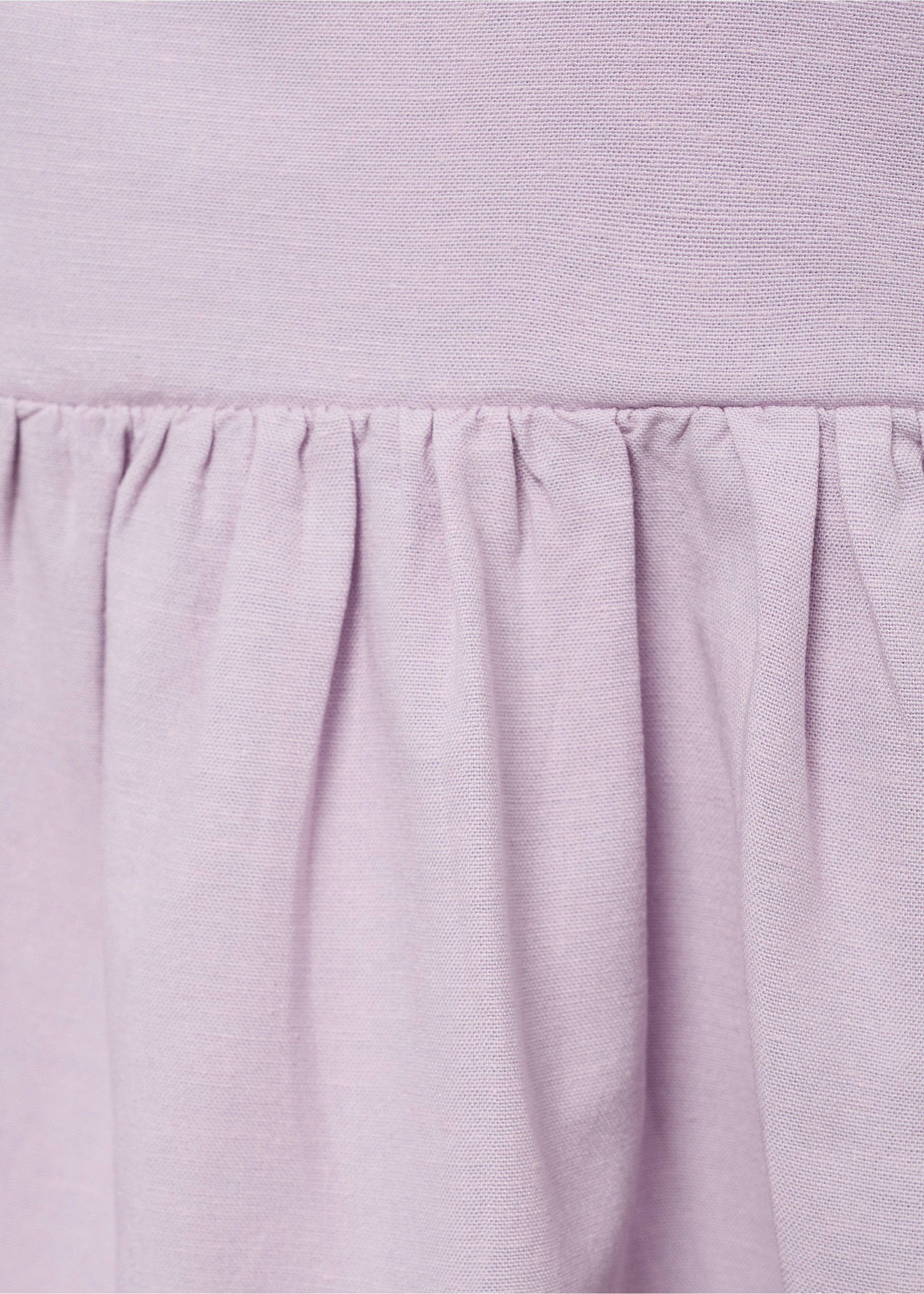 Strap linen top - Details of the article 8, Light/Pastel Purple. Ref: 67037705-00.
