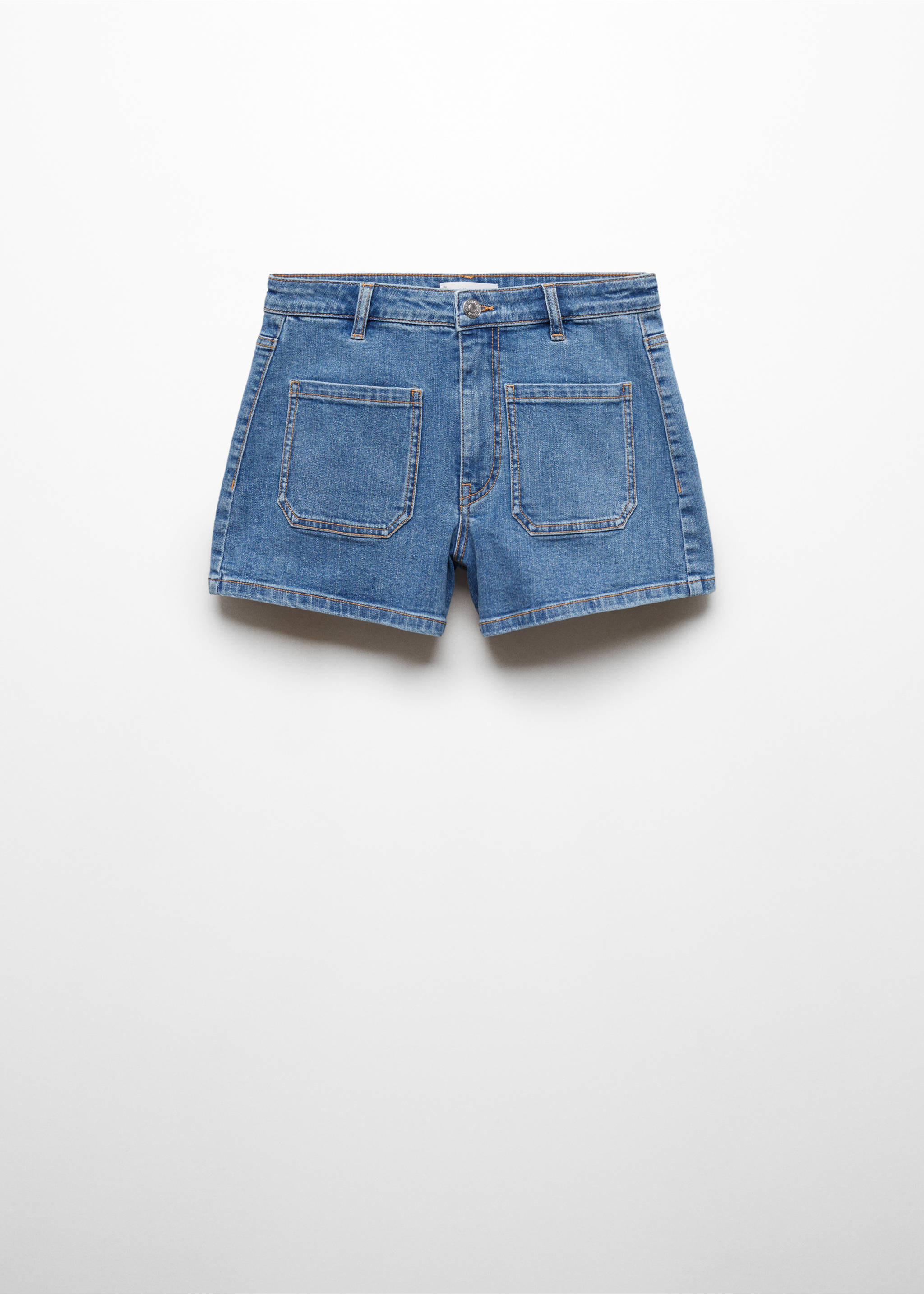 Jeans-Shorts mit Taschen - Artikel ohne Model, Dunkelblau. Ref: 67037716-00.