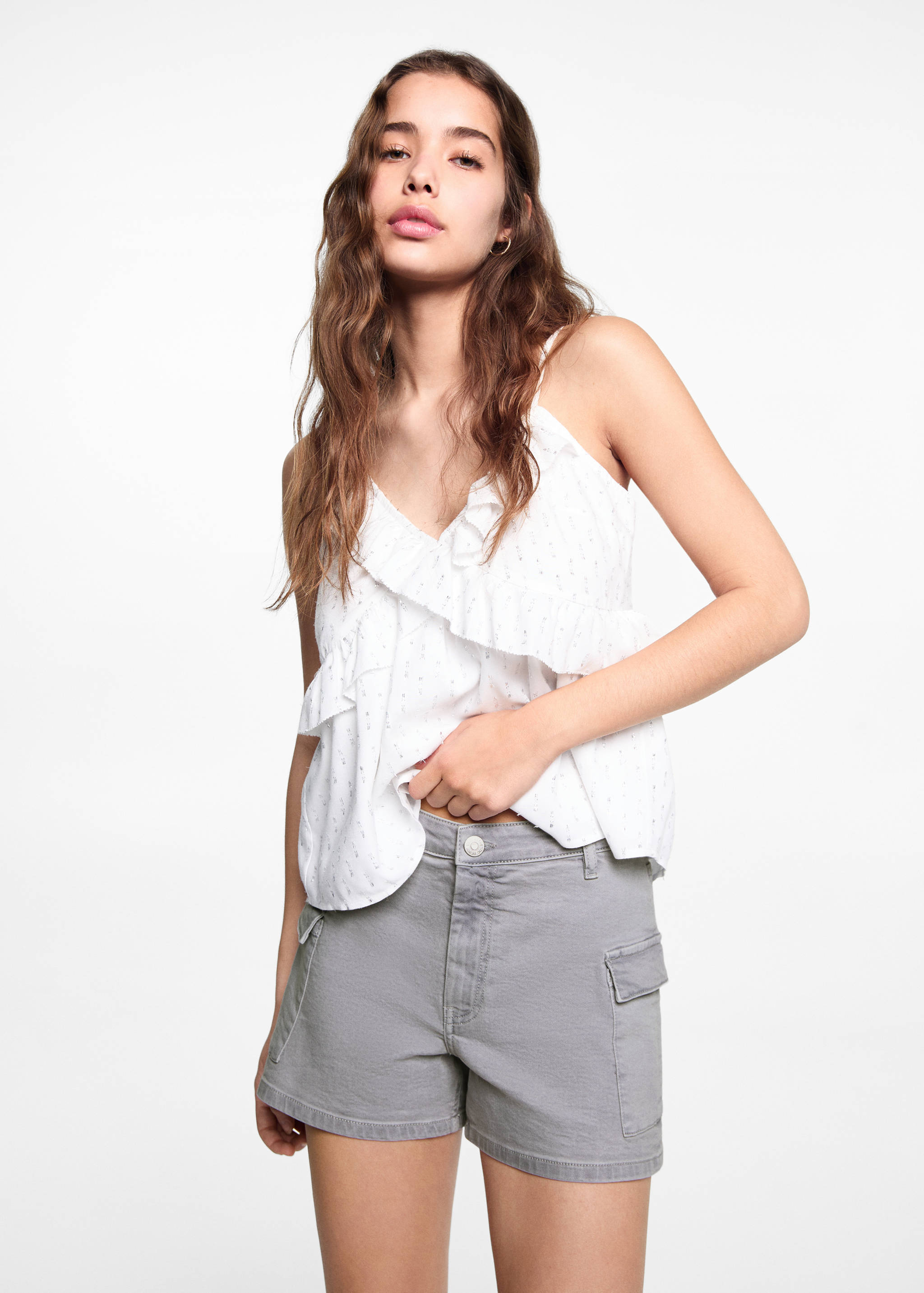 Short cargo algodón - Plano medio