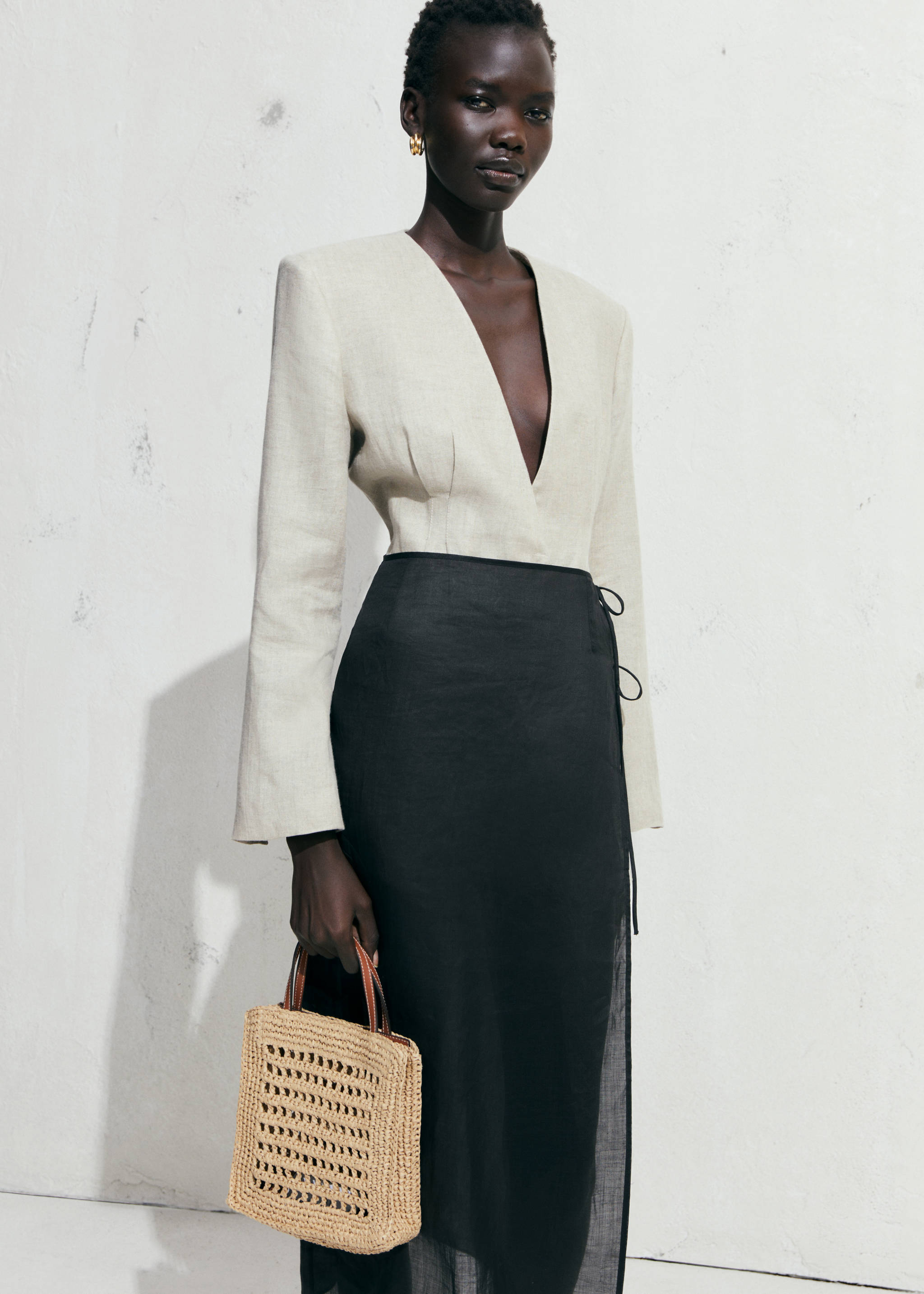 Natural fibre shoulder bag - General plane