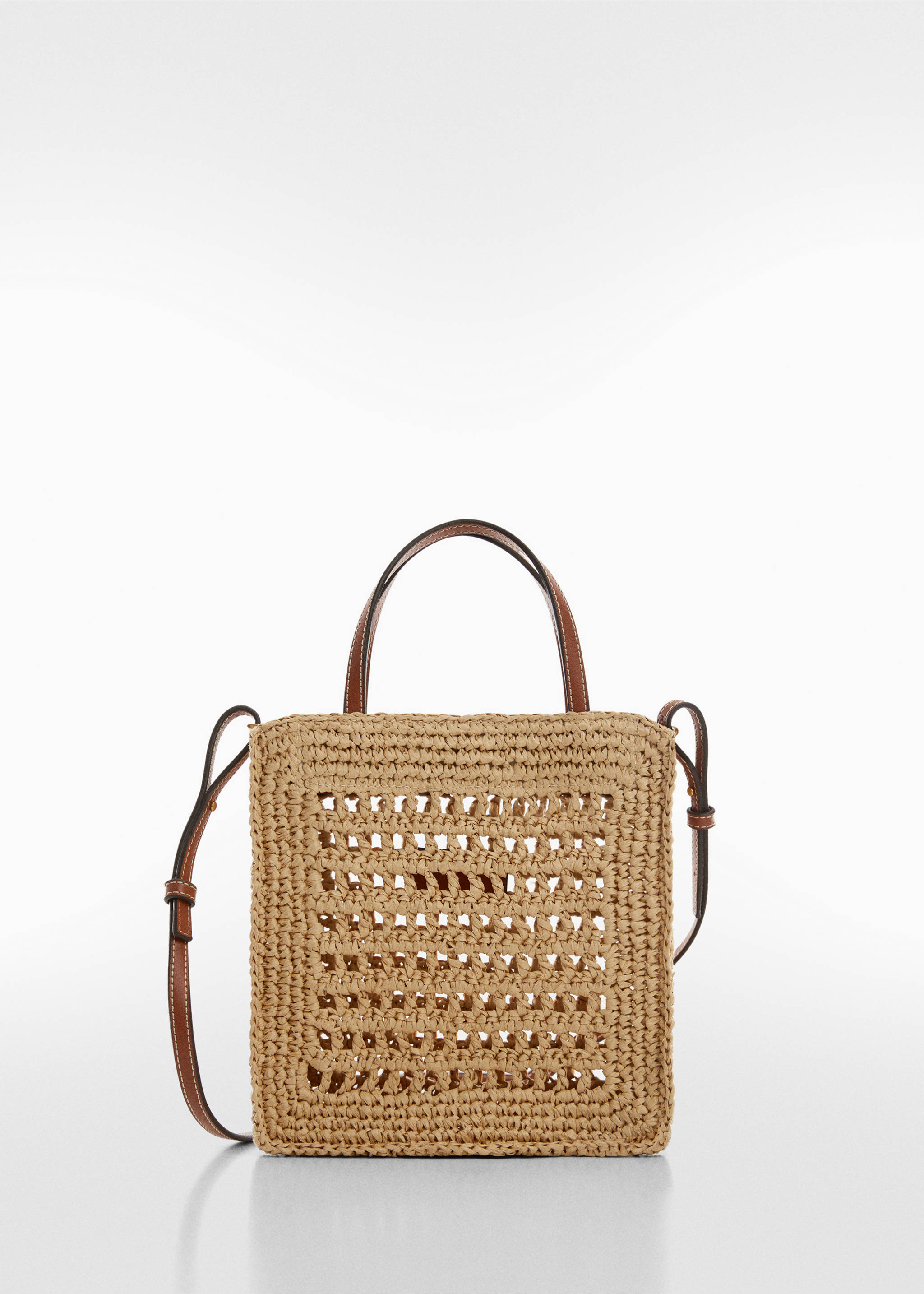 Natural fibre shoulder bag - Article without model, Leather. Ref: 67037908-00.