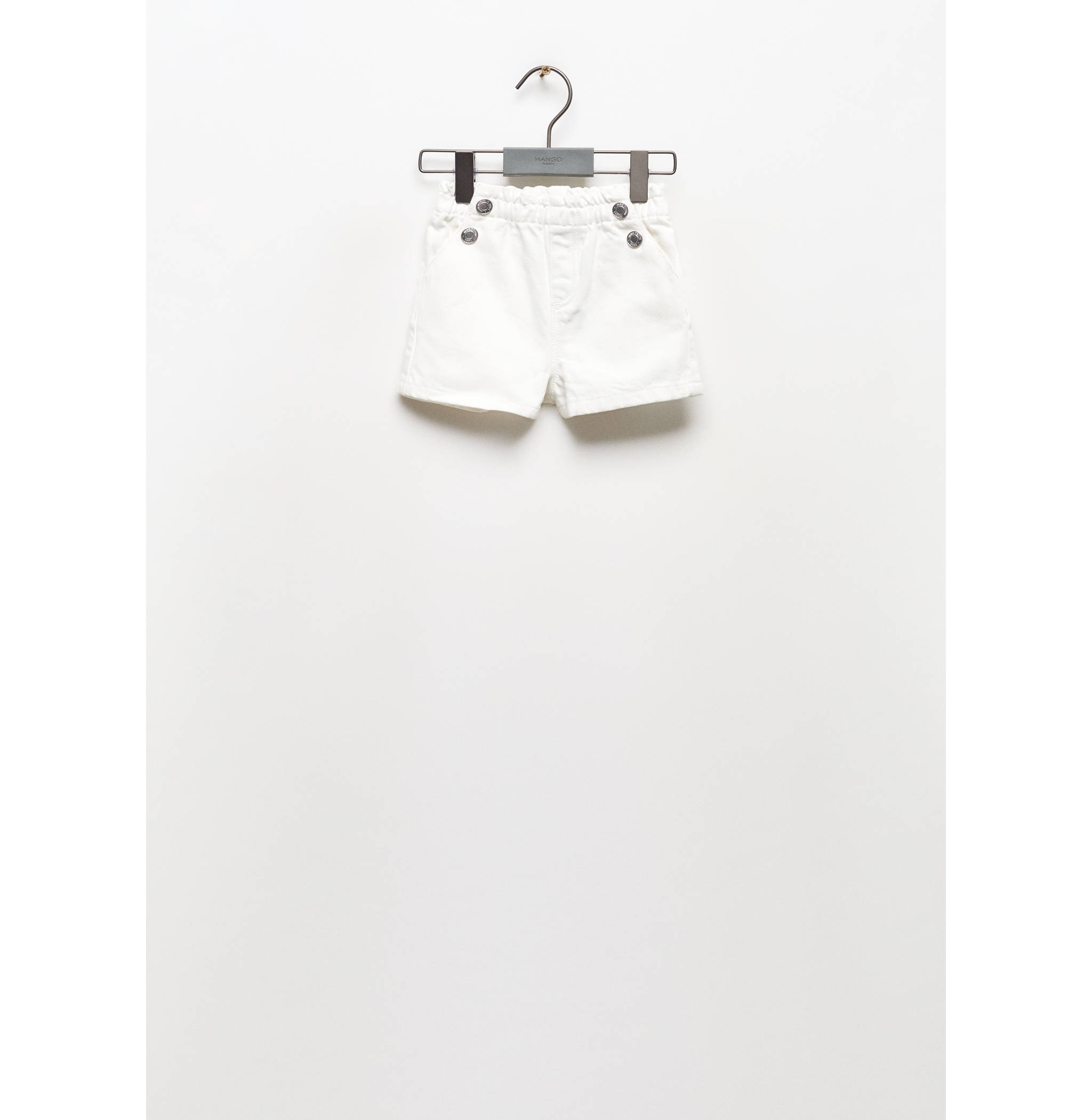 Elastic waist denim shorts - Article without model