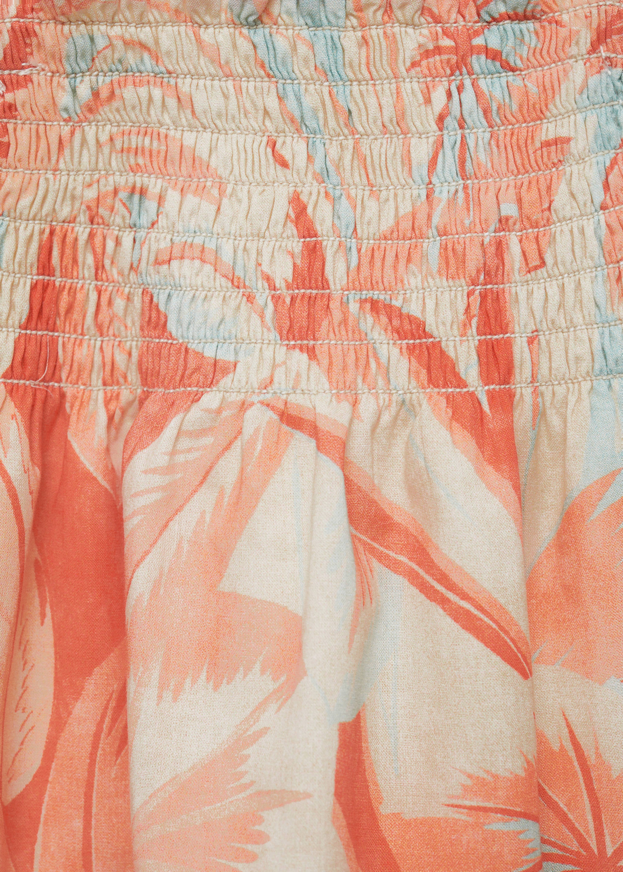 Mönstrad rynkad klänning - Detaljer om artikeln 0