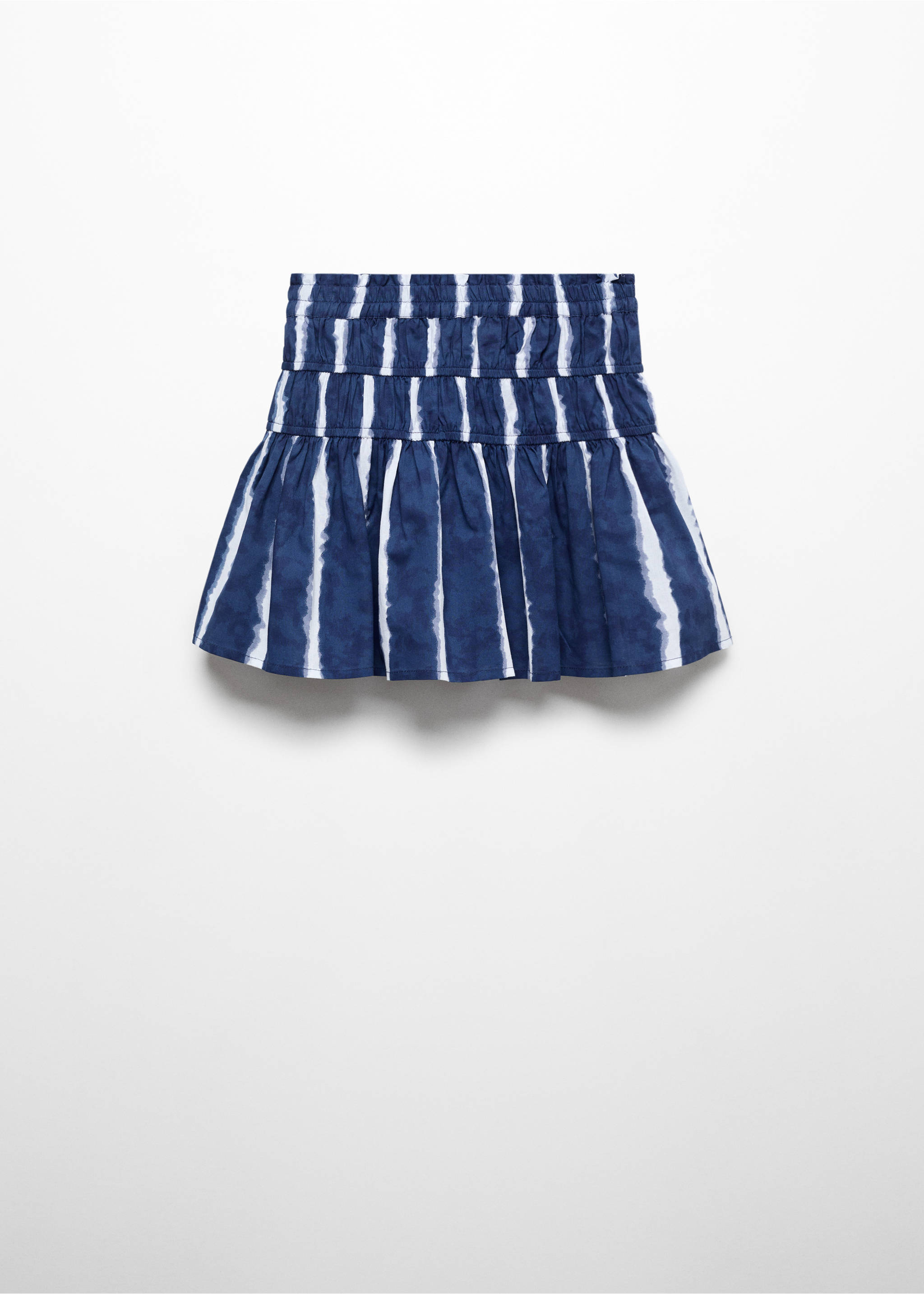 Printed ruffle skirt - Article without model, Blue. Ref: 67037918-00.
