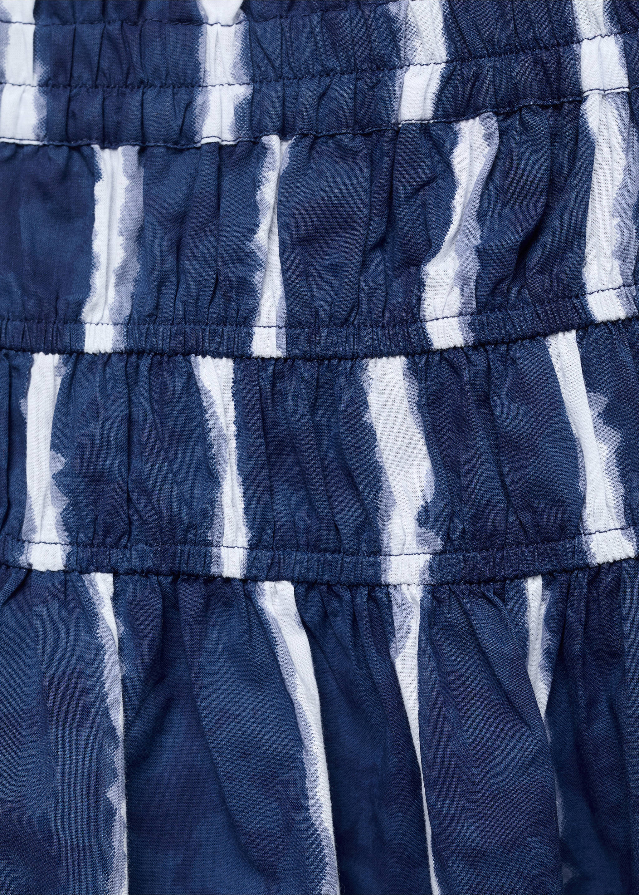 Printed ruffle skirt - Details of the article 8, Blue. Ref: 67037918-00.